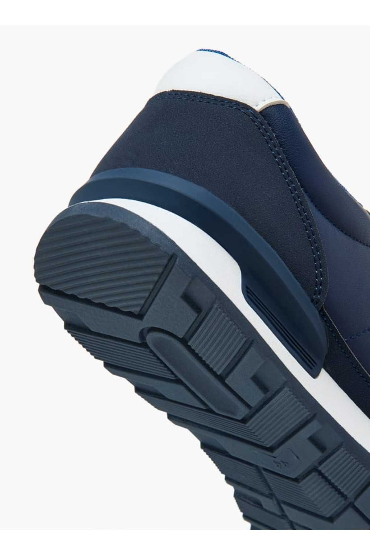 LBL by Shoexpress-LBL by Shoexpress Panelled Sneakers with Lace-Up Closure 5
