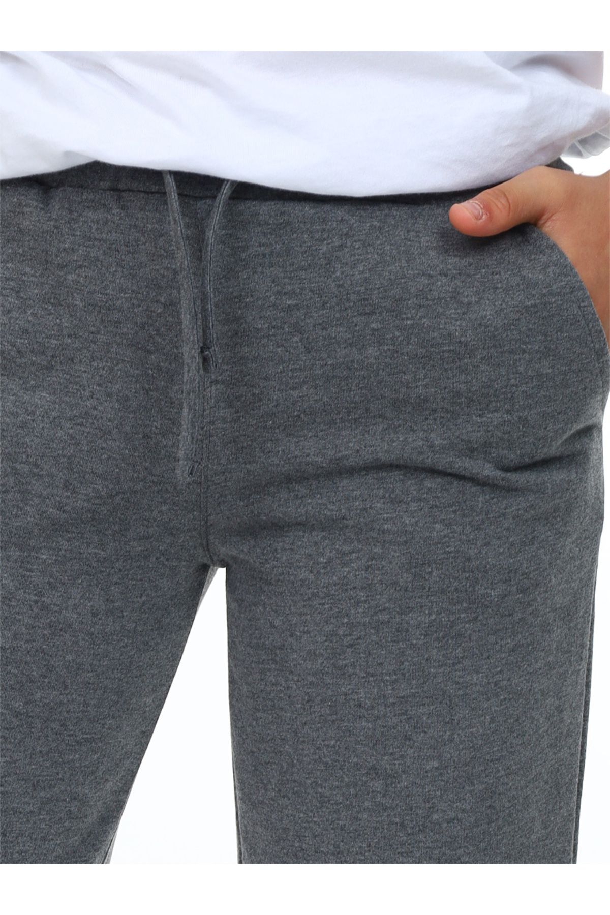 Denokids-Unisex Girls Boys Anthracite Basic Sweatpants 5