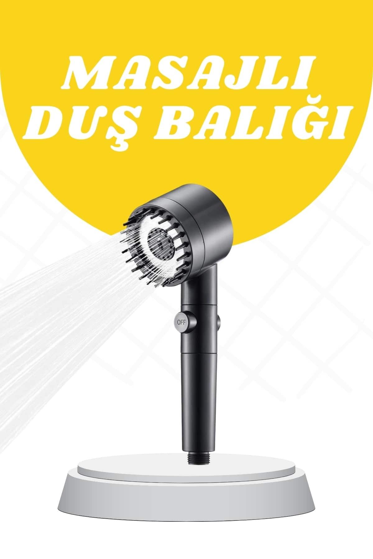 nerede bulurum Duş Başlığı Yüksek Basınçlı Masaj Taraklı 3 Kademeli