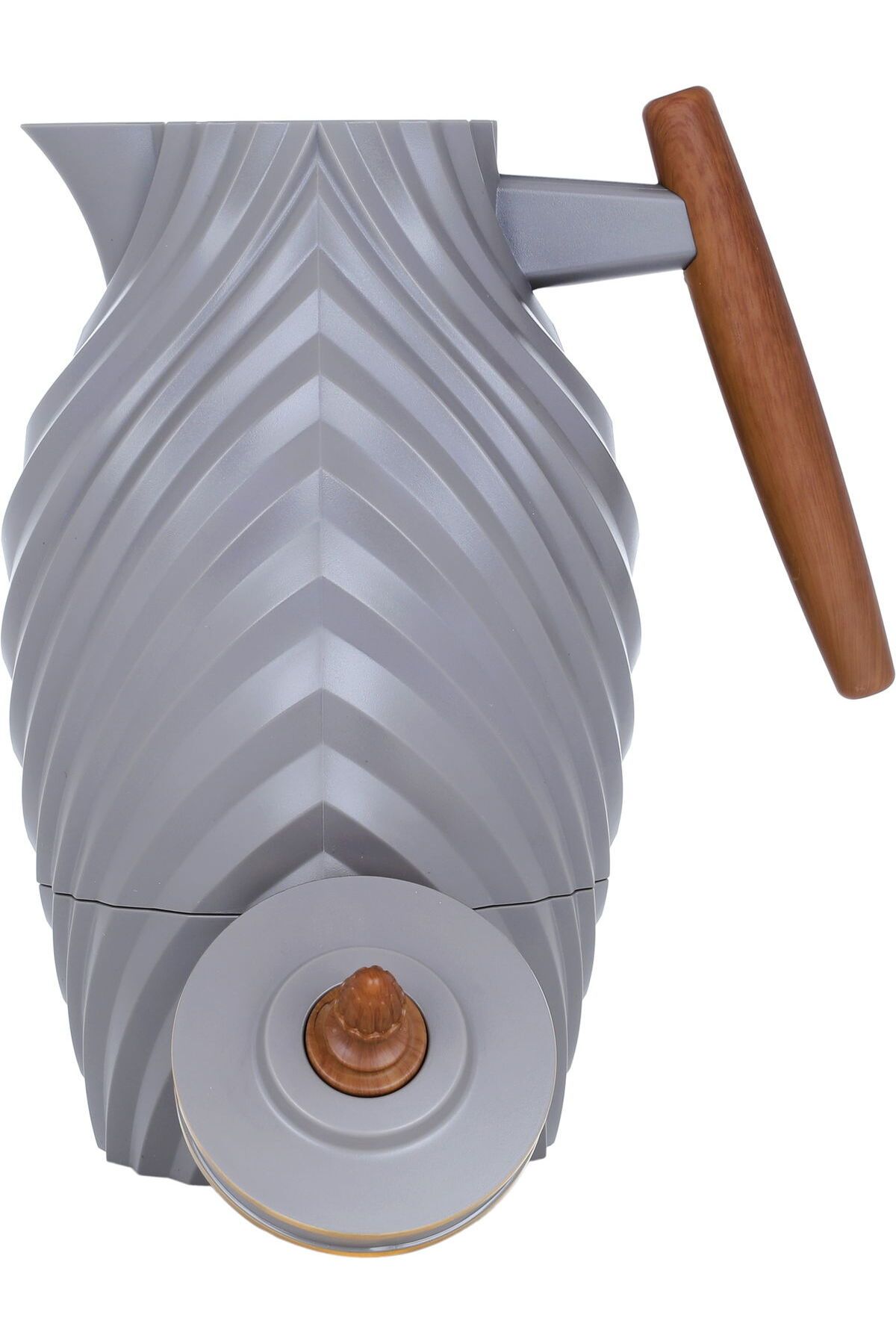 Alsaif Gallery-Noora Al Saif Gallery thermos, 1 liter, wooden handle - cappuccino 3