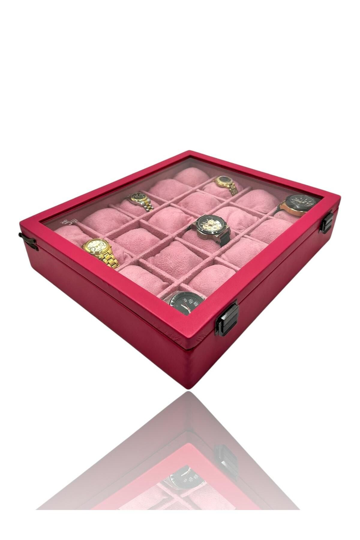 Dijital Çarşı-Pink Diji 20Pcs Watch Box and Bag 2