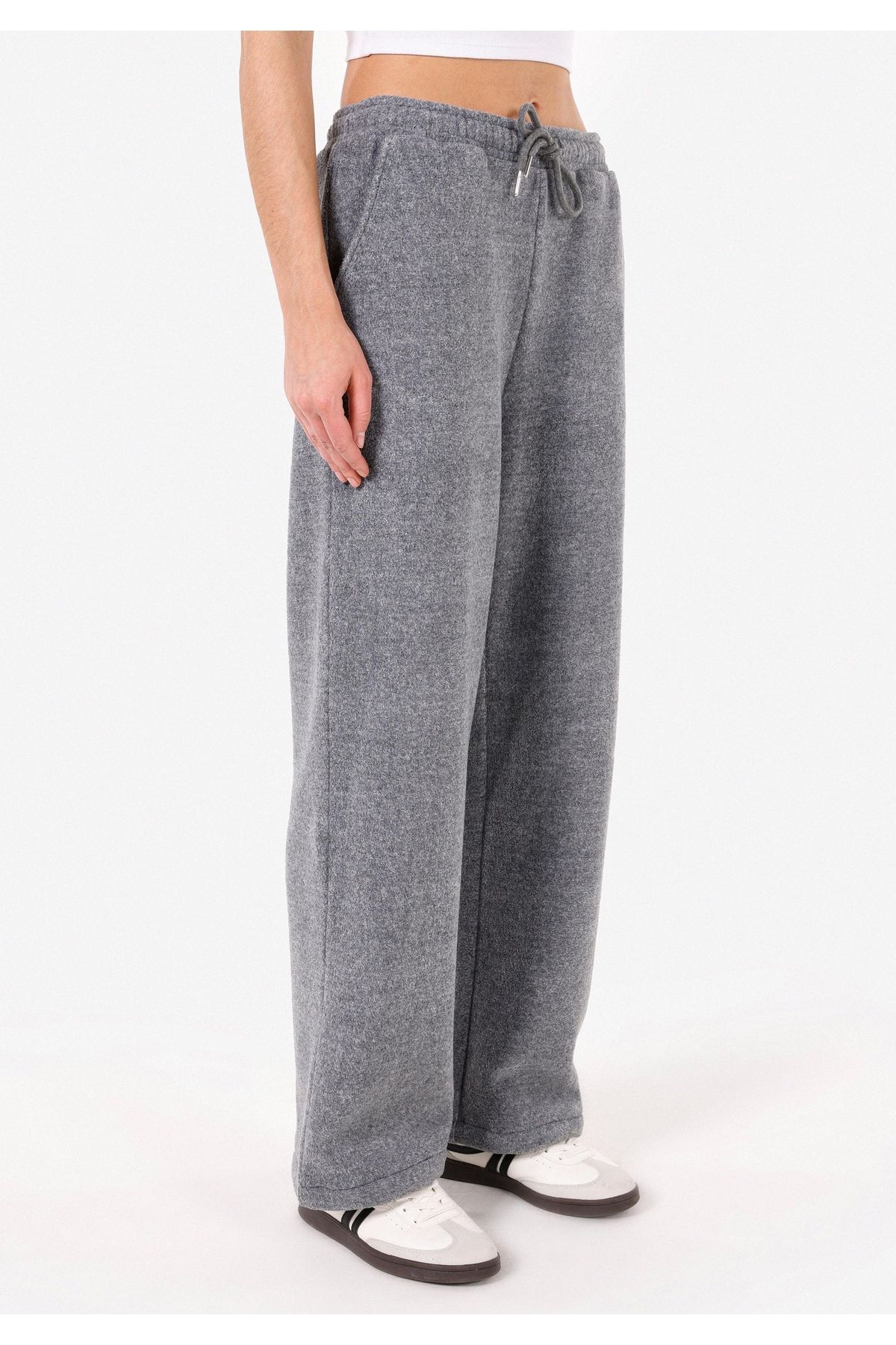 Colin's-Regular Fit Mid Waist Women's Gray Sweatpants 4