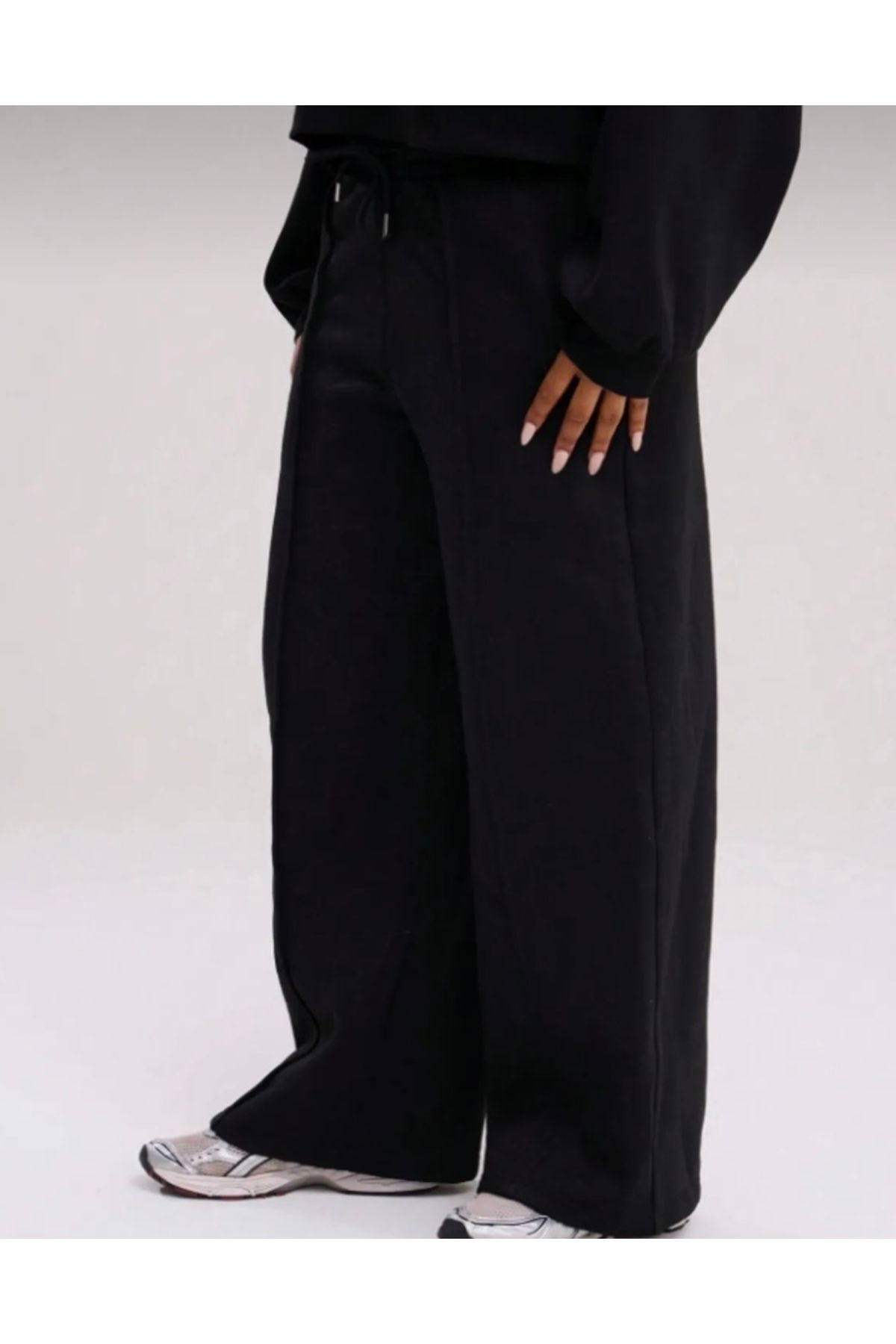 LACKH-Black Wide Leg Cimali Tracking Pants 3