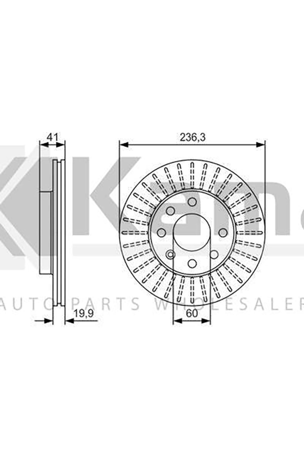 Bosch 569054 FREN DİSKİ ÖN HAVALI (236MM) OPEL ASTRA-F 92- / VECTRA-A 89- / COMBO-B 94-01 / CORSA-B 92-
