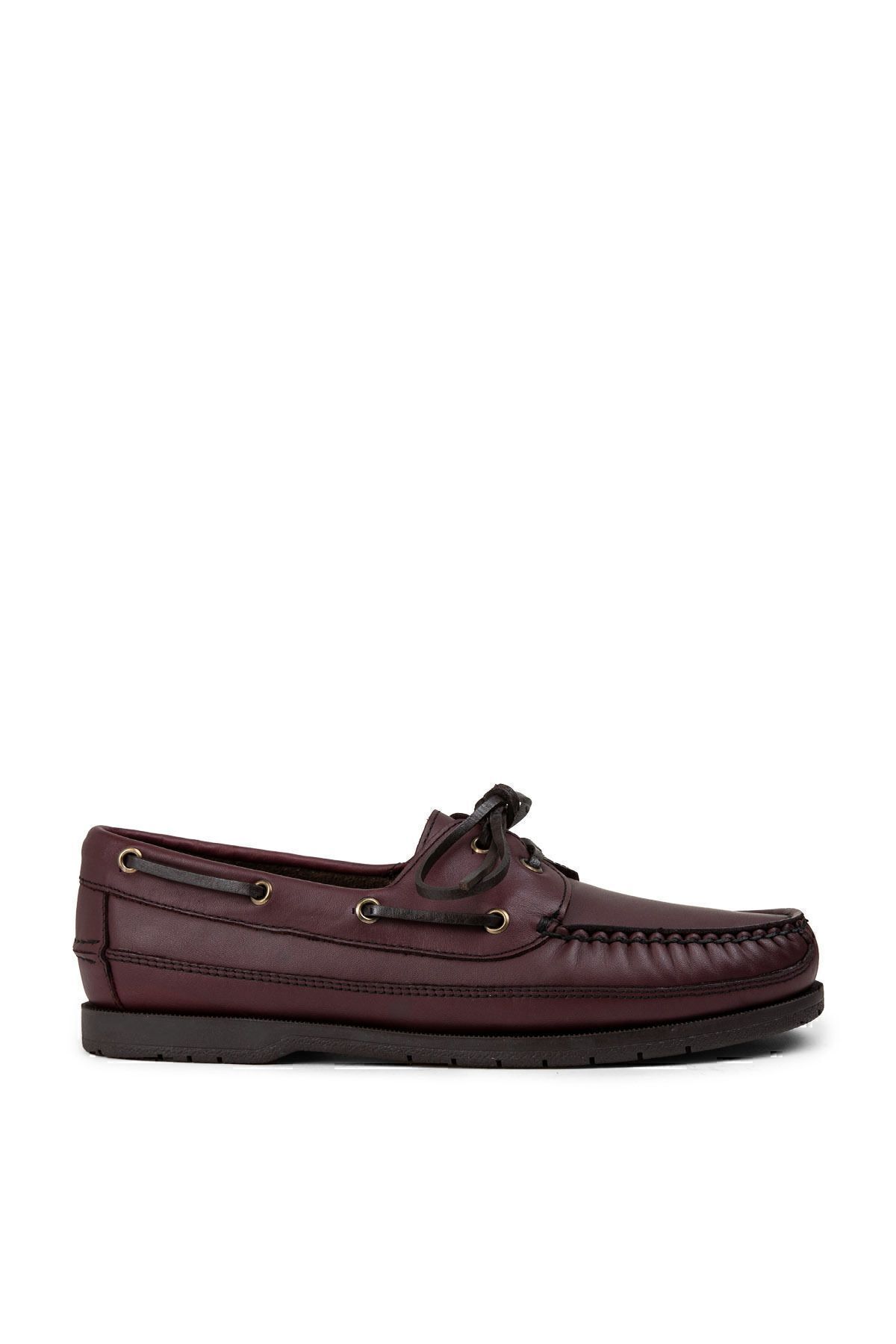 Deery-Genuine Leather Claret Red Marine Men's Boat Shoes 1