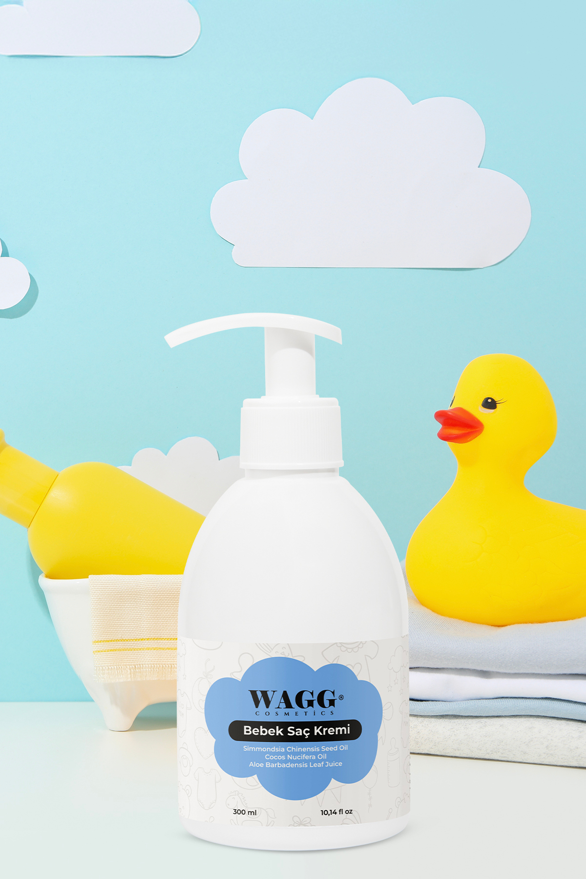 WAGG Cosmetics Organik Bebek Saç Kremi (yumuşatıcı etki) 300ML fotoğrafı 4 (önizleme)