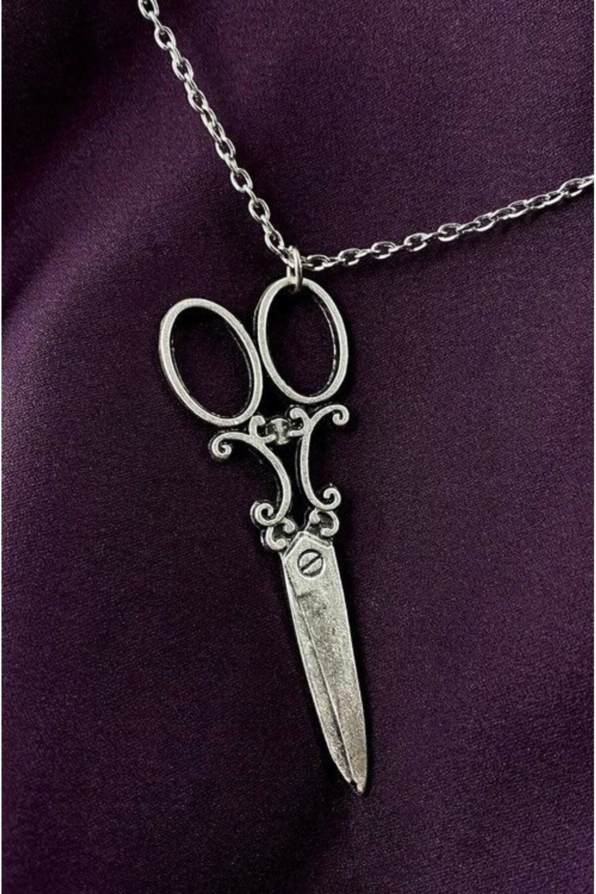 Herşey Nota-Scissors Tailor Hairdresser Unisex Unisex Necklace Fashionist Tailor Scissors Necklace Jewelry Accessory 3