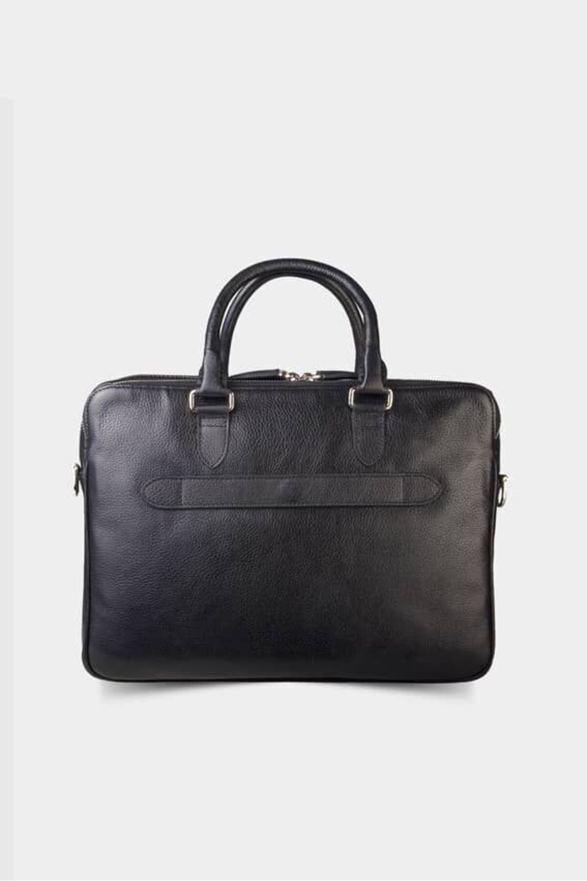 GUARD-3 Compartment Black Genuine Leather Briefcase Men's / Women's P1794 2