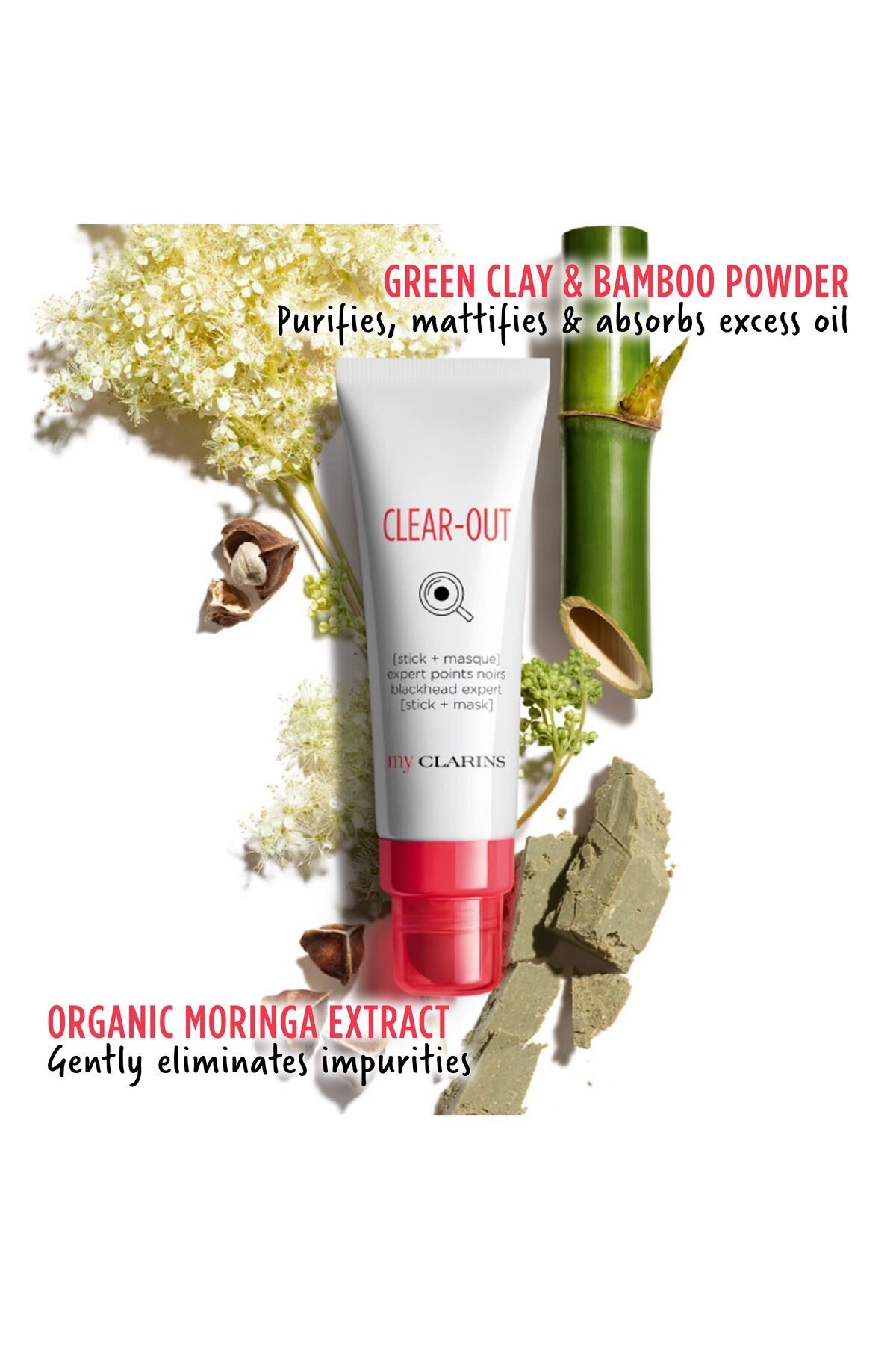 Clarins-Clear-Out Blackhead Stick & Mask | 2-in-1 Purifying & Exfoliating | Targets Blackheads & Pores 4