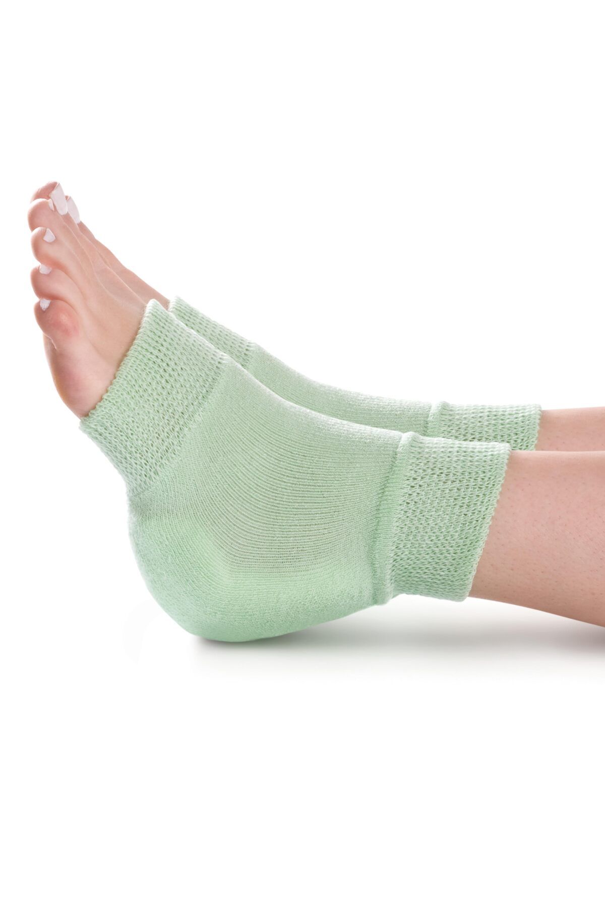 MEDLINE-Knit Heel & Elbow Protector, Lightweight Elastic, Washable, Green, One Pair 1