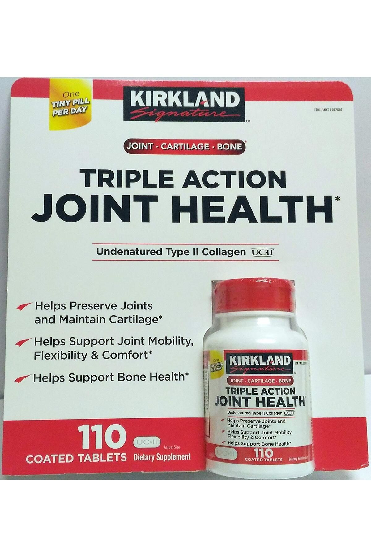 Kırkland-Triple Action Joint Health Type II Collagen, Boron and HA - 110 Count 1