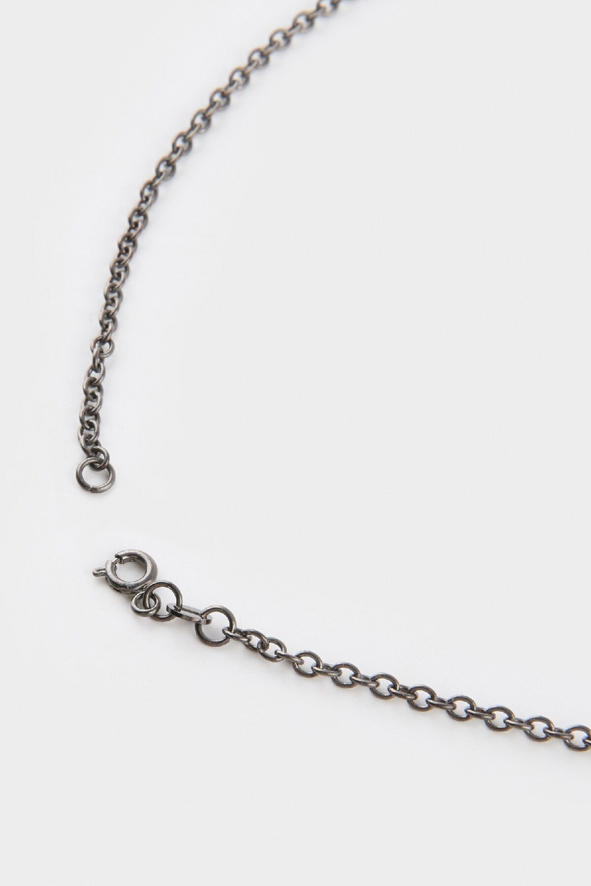 DeFacto-Unisex Onyx Steel Piece and Steel Chain Necklace E6296Axns 5