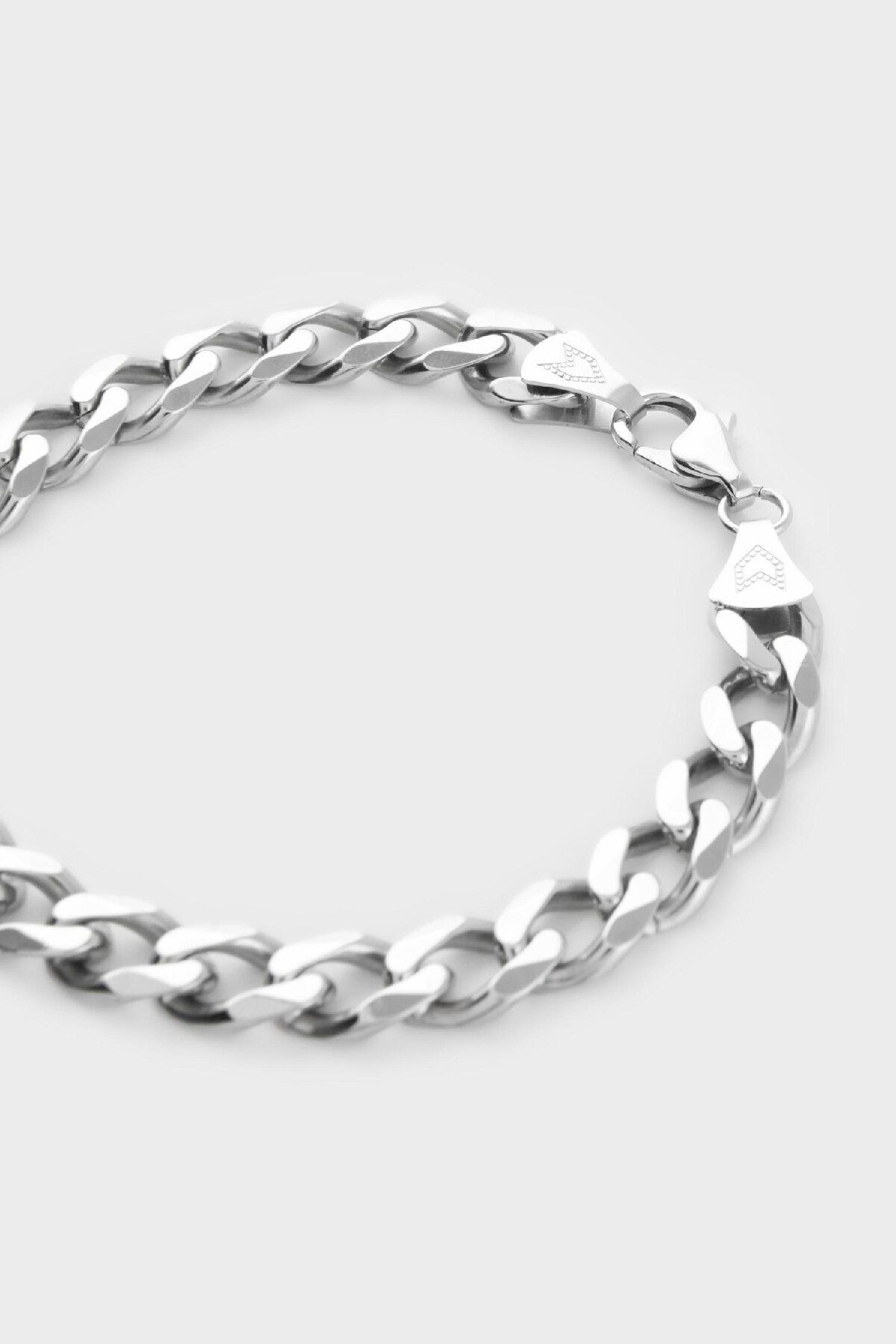 DeFacto-Bransoleta męska DeFacto AtolyeWolf Silver Curb Steel Chain E6141AXNS 3