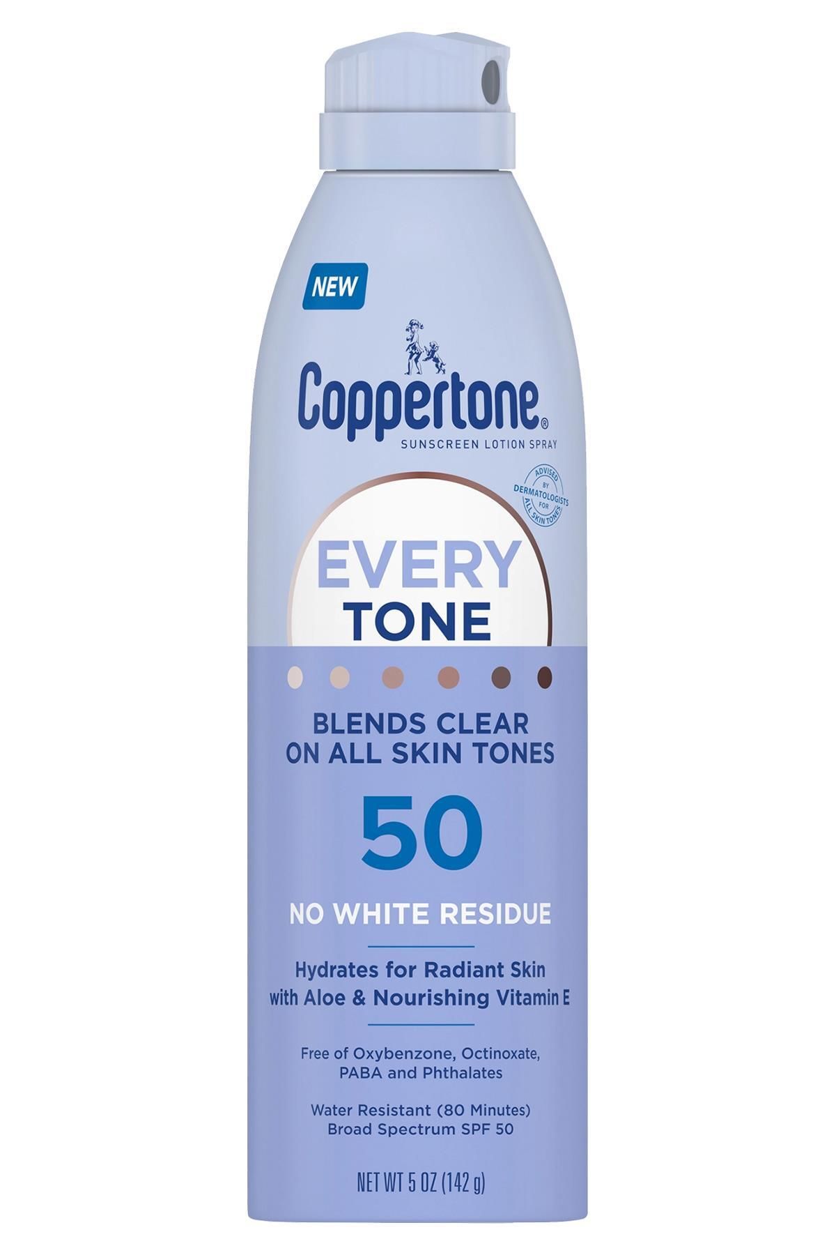 Coppertone Tüm Cilt Tonlarına Uygun SPF50 Güneş Spreyi 142GR