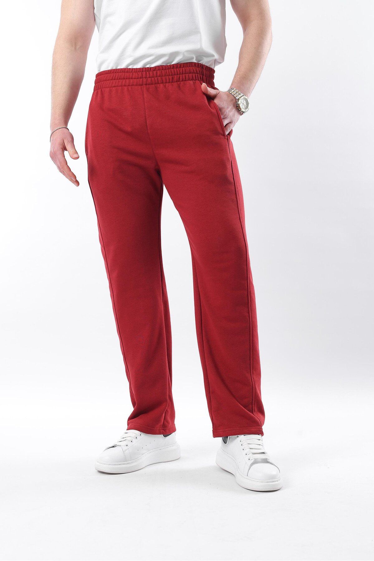 Madmext-Claret Red Relaxed Fit Men's Sweatpants E6560 2