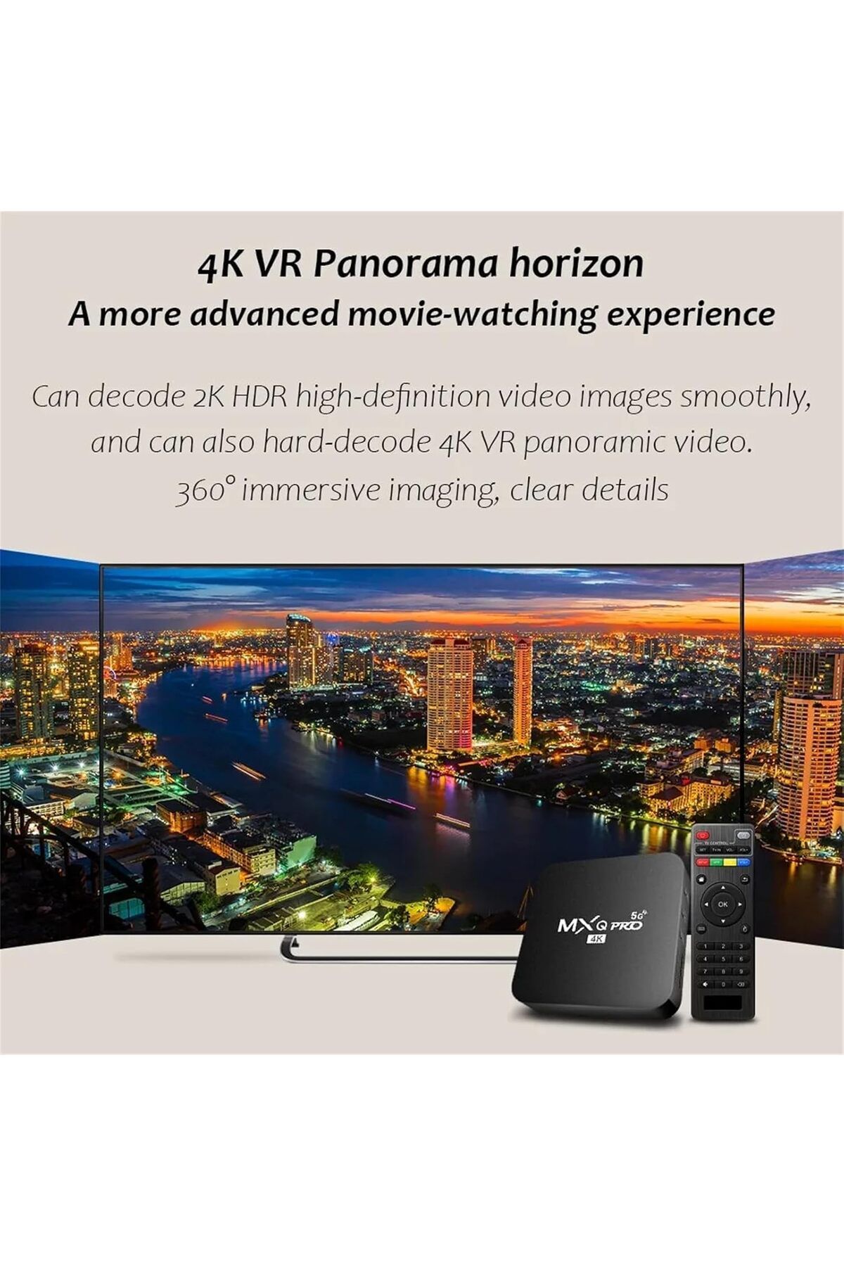 COOYA-MXQ Pro  TV Box,5G Android 12.1,HD 3D 2.4G/5G WiFi Quad Core,Smart Home Media Player,4K 4
