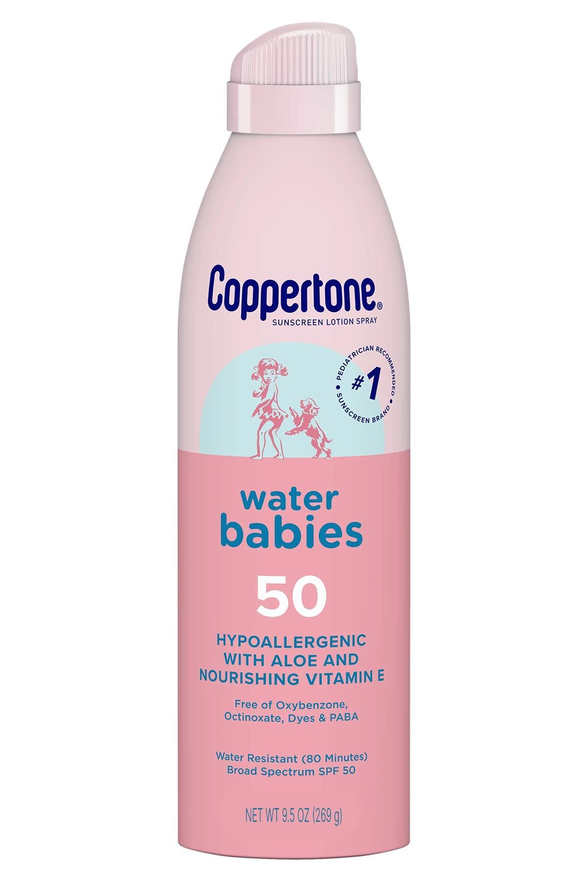 Coppertone Water Babies SPF50 Bebekler İçin Güneş Spreyi 269GR