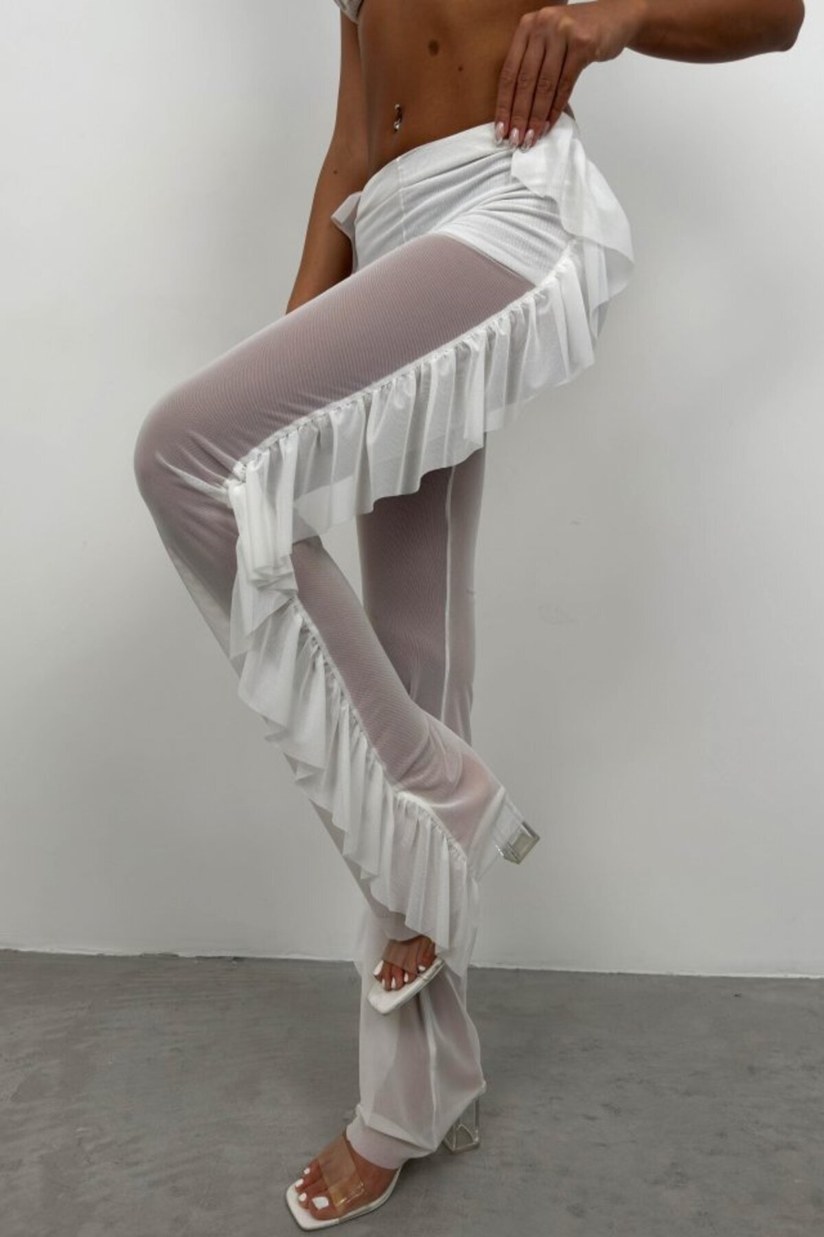 leyla sanat sanata yeni bir bakış açısı-Leyla Art a New Perspective on Art Fold Transparent Pants 3