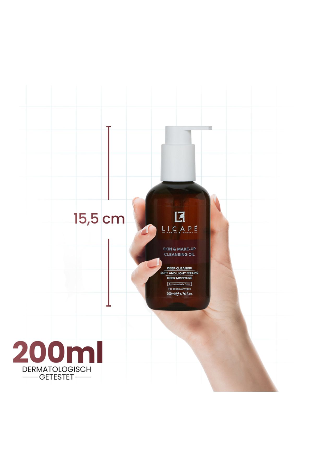 Licape-200 ml zweistufiges Haut- und Make-up-Entfernungsöl 6