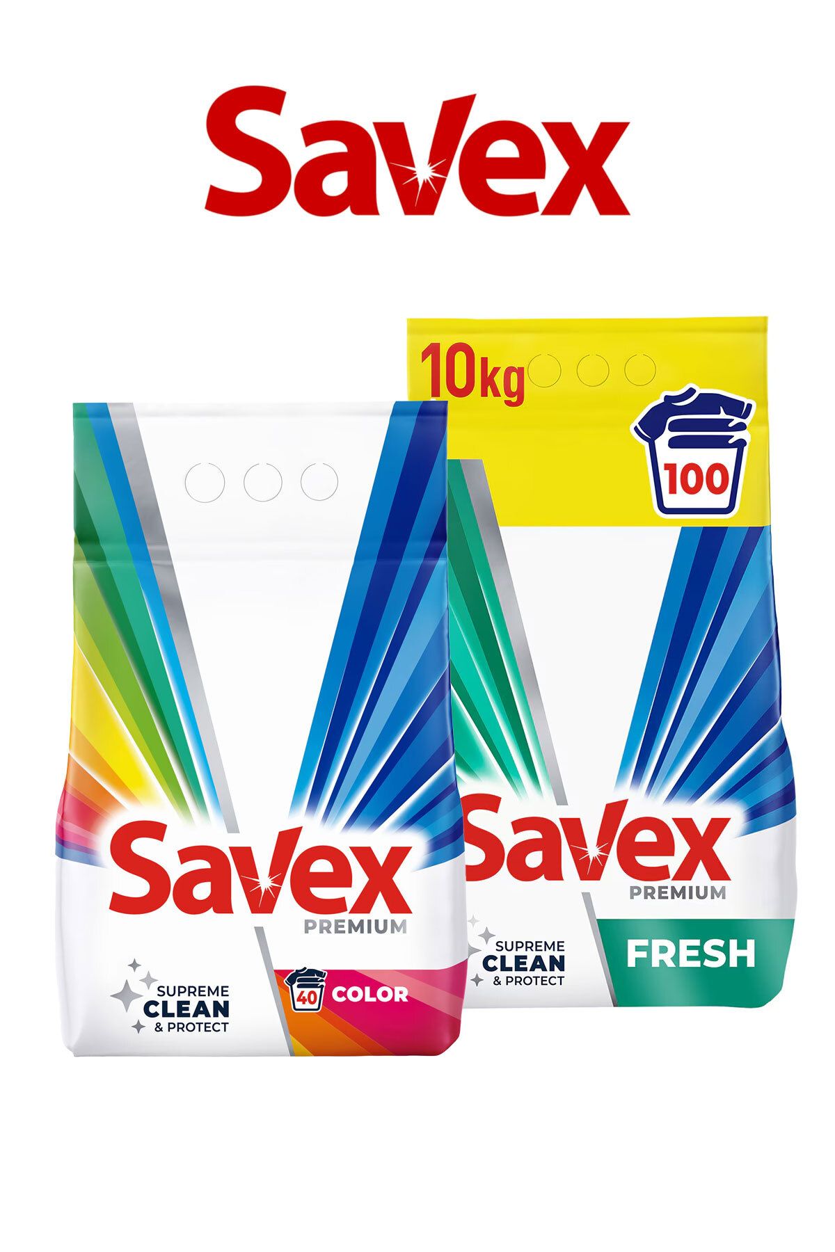 SAVEX Detergent Pudră Premium Duo - 4 Kg Rufe Colorate Și 10 Kg Rufe Proaspete - One Size