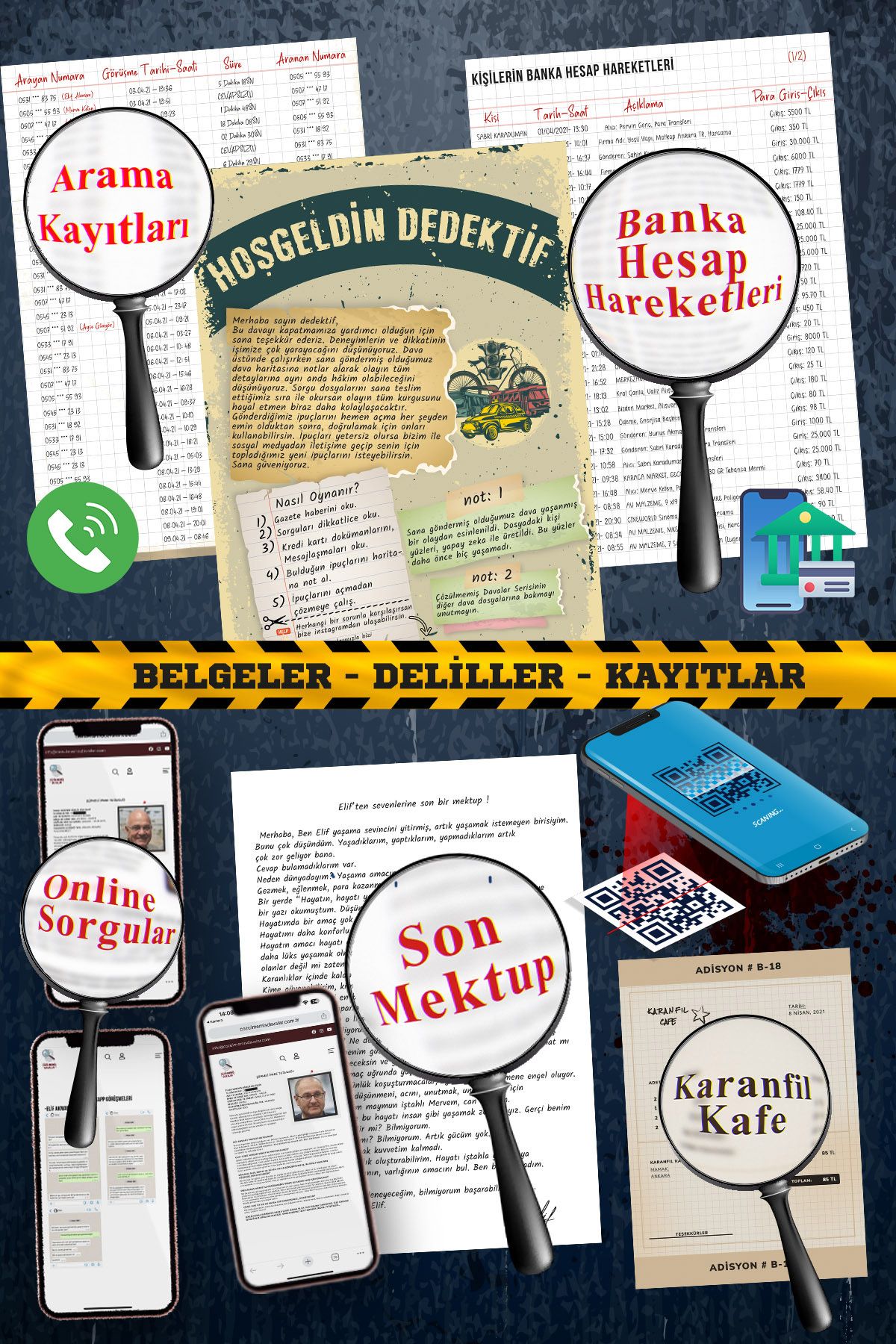 Nesnel Yayınları-Unsolved Cases Crime Resolution Game Elif Akman File and Illegal - Esra Algan 5