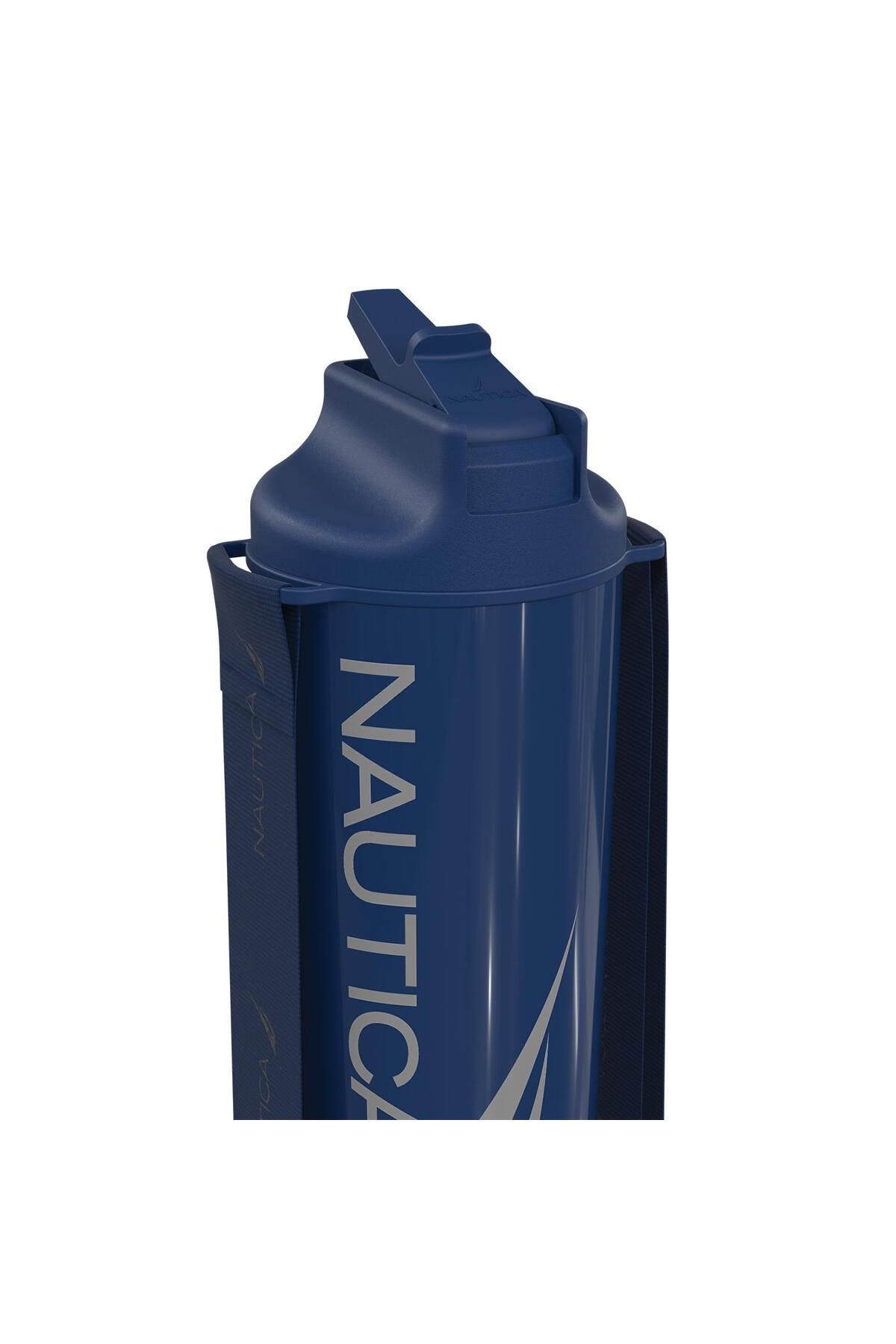 Nautica-ترمس رياضي ستانلس ستيل سعة 950 مل باللون الأزرق الداكن 3
