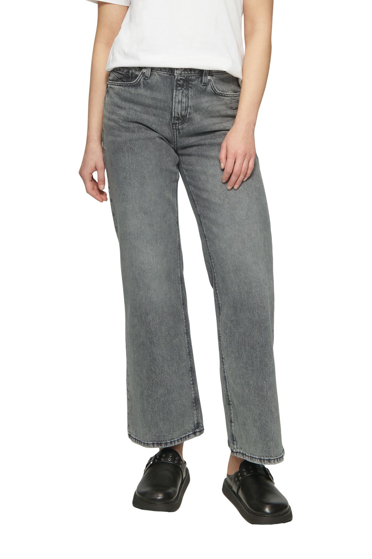 QS by s.Oliver Catie Denim - Wysoki Stan, Szerokie Nogawki Kobieta - 34/32