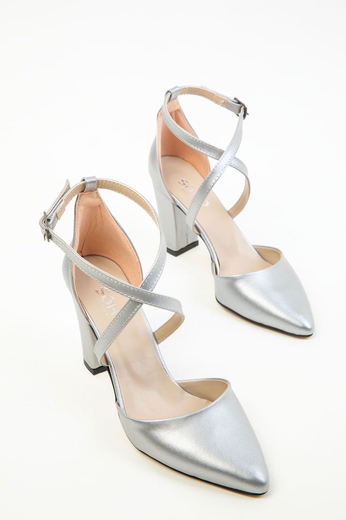 SOHO-Graue klassische Damenschuhe mit Absatz 14391 4