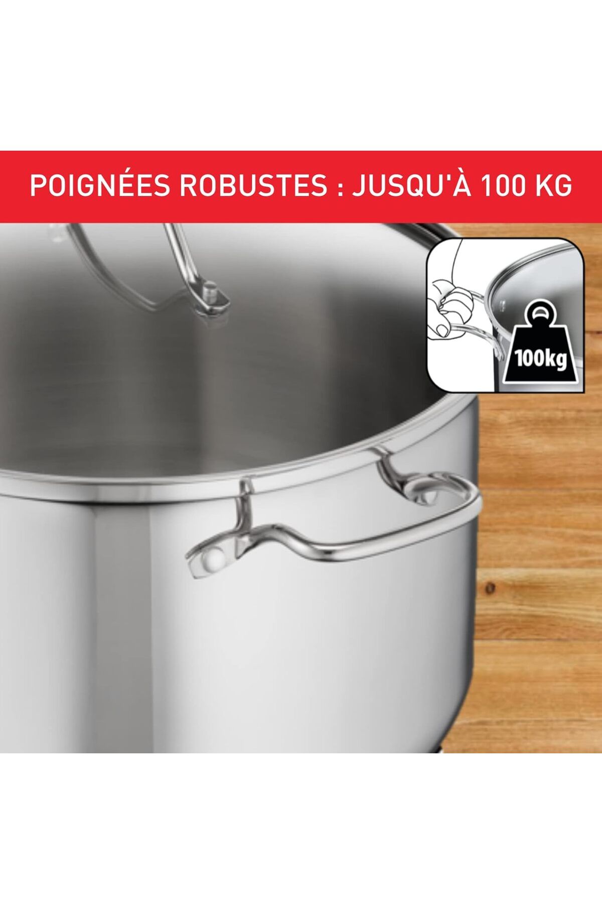 TEFAL-قدر طهي Intuition XL | 36 سم | ستانلس ستيل ممتاز 18/10 | مقاس XL | مقابض قوية | B8647504 3