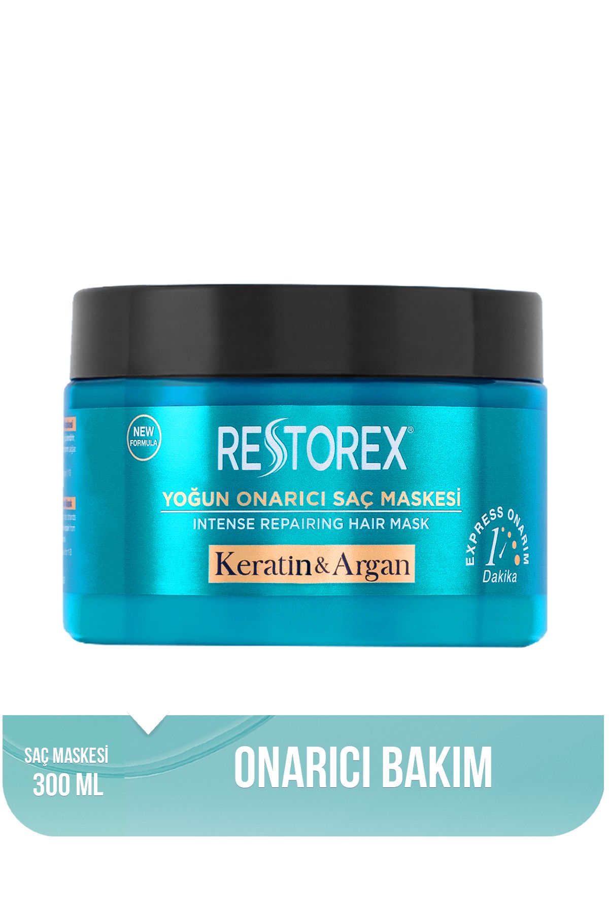 ماسک مراقبت از موی ترمیم کننده کراتین و آرگان 300 میلی لیتر - موهای آسیب دیده و آسیب دیده با اثر بوتاکس Restorex