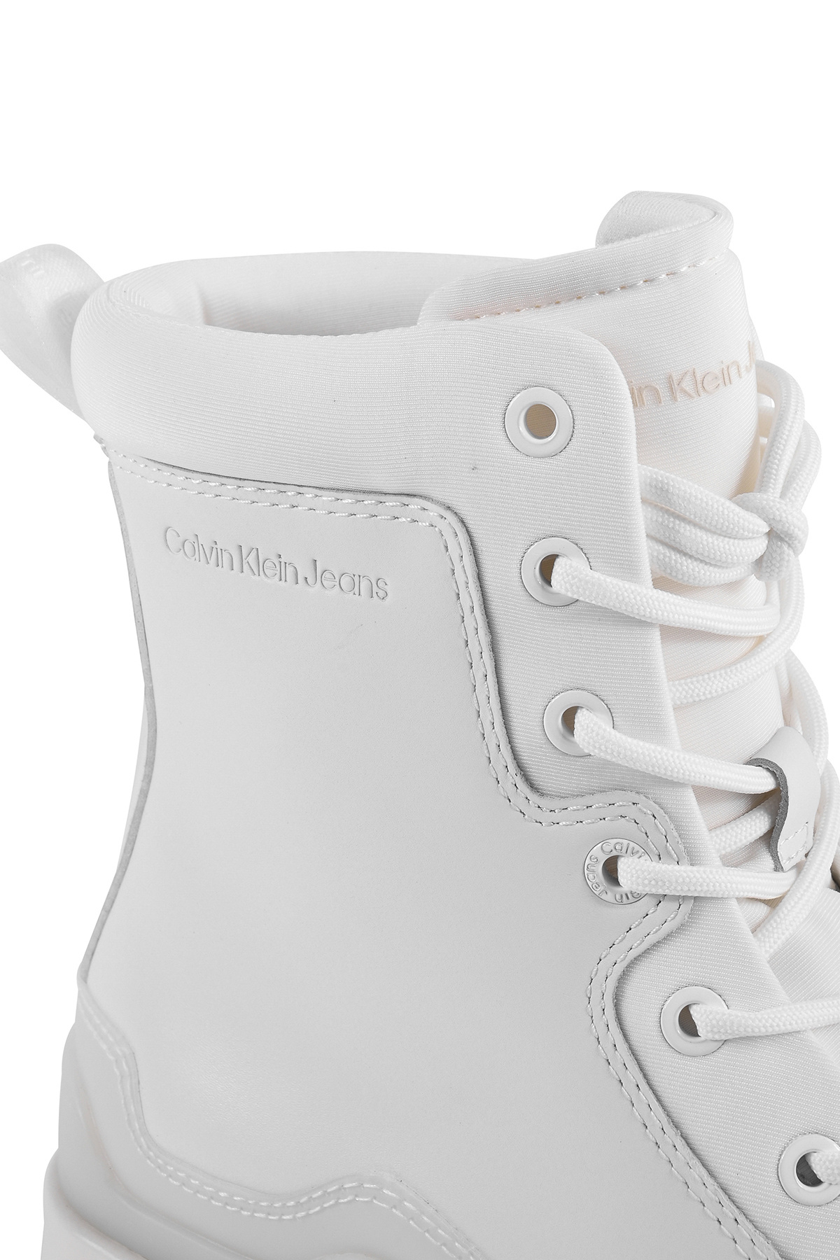 Calvin Klein-Weiße Damen-/Mädchenstiefel und Stiefeletten 4
