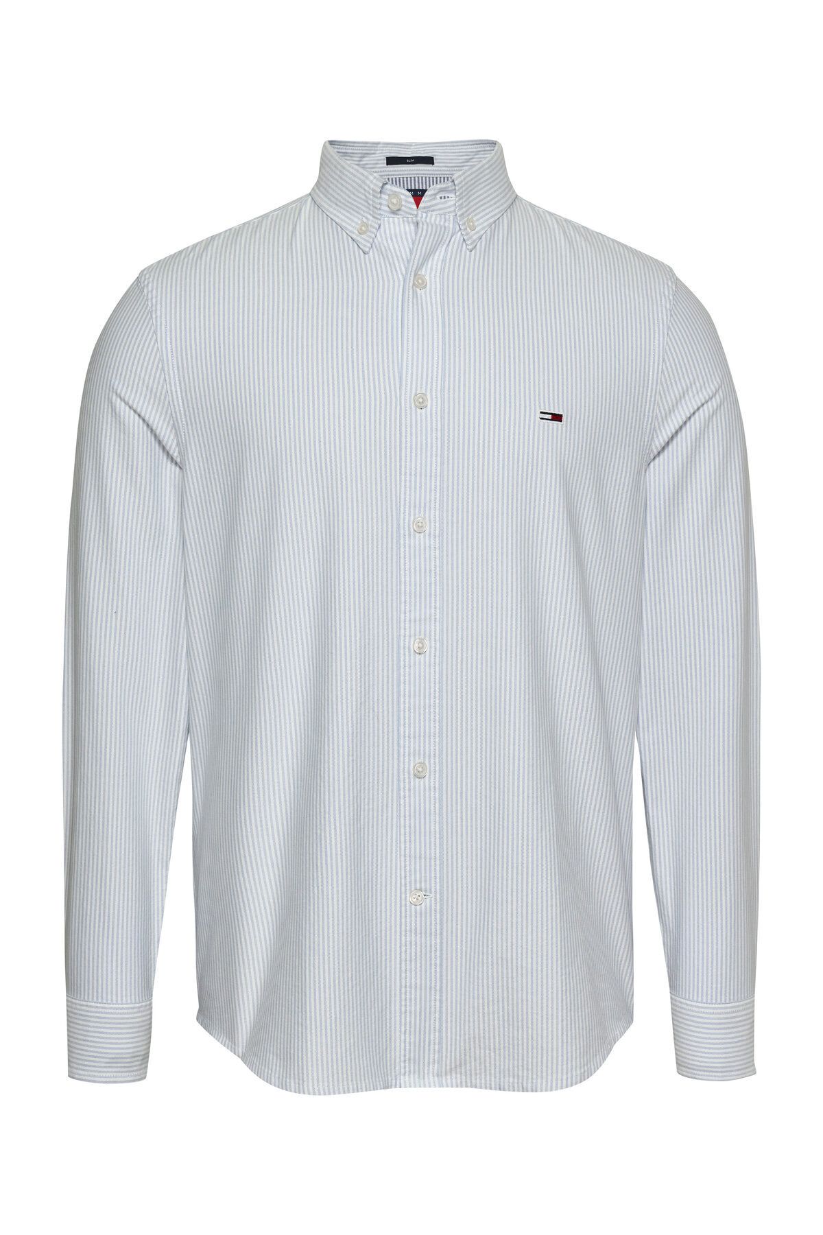 پیراهن مردانه Tjm Slim Stripe Oxford Ext Blue DM0DM20668 Tommy Jeans