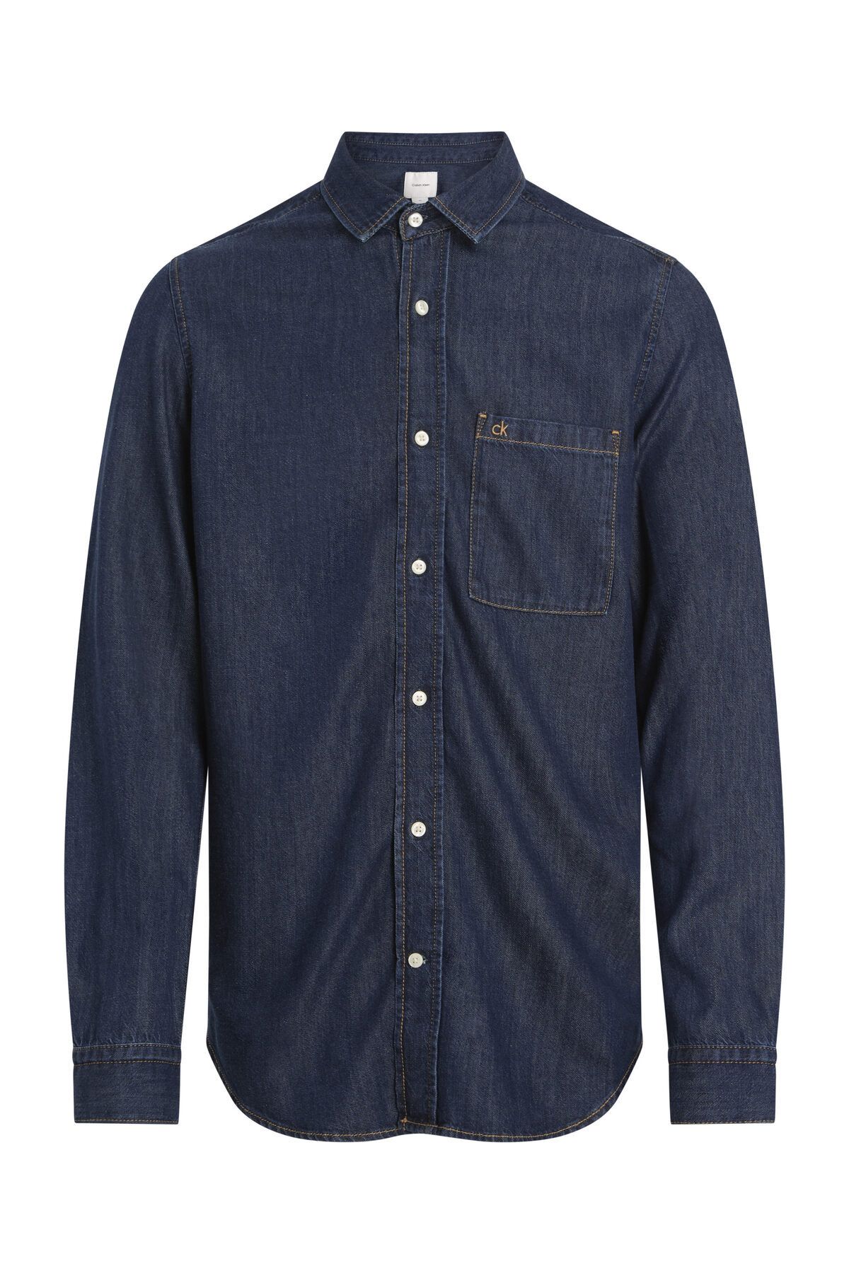 Calvin Klein-KOŠILE L/S LYOCELL RINSE MODRÁ 1