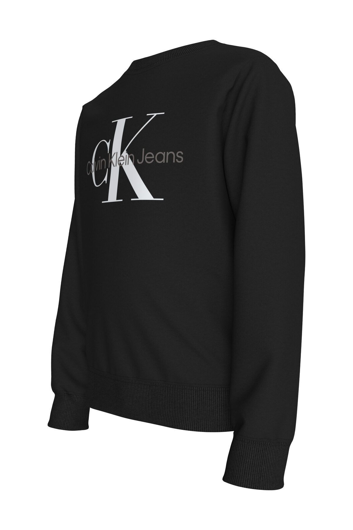 Calvin Klein-Męska czarna bluza z nadrukiem - IU0IU00675BEH 3