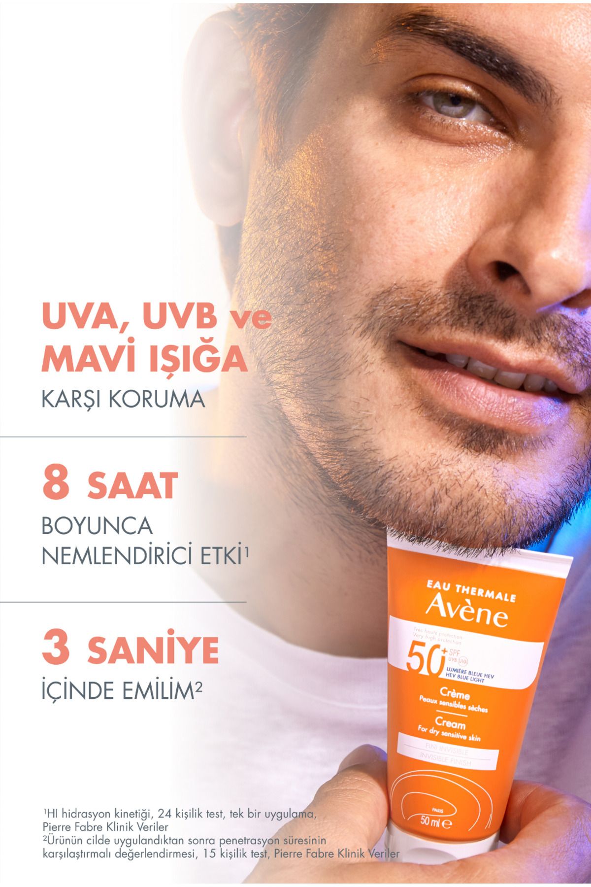 کرم ضد آفتاب با SPF 50+ کرم ضد آفتاب برای پوست خشک 50 میلی لیتر Avene