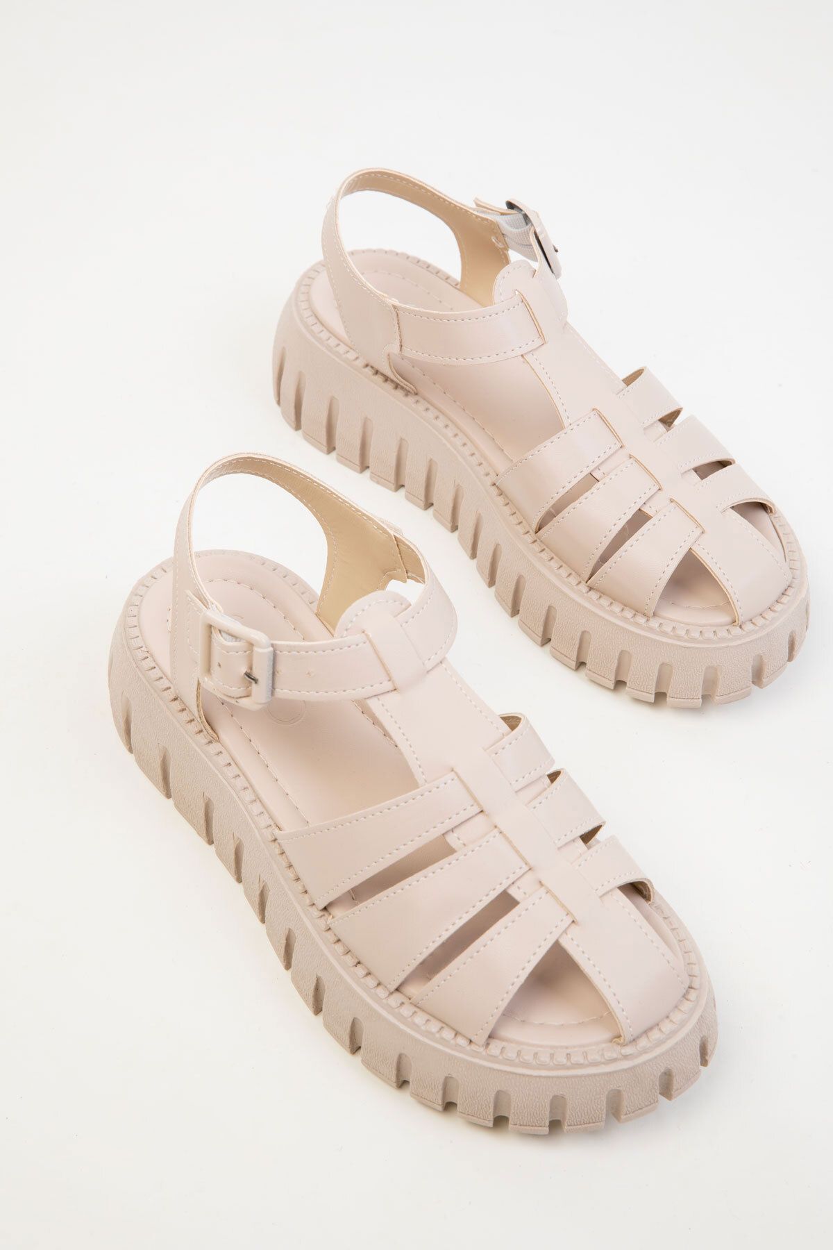 SOHO-Beige Damensandalen 17851 4