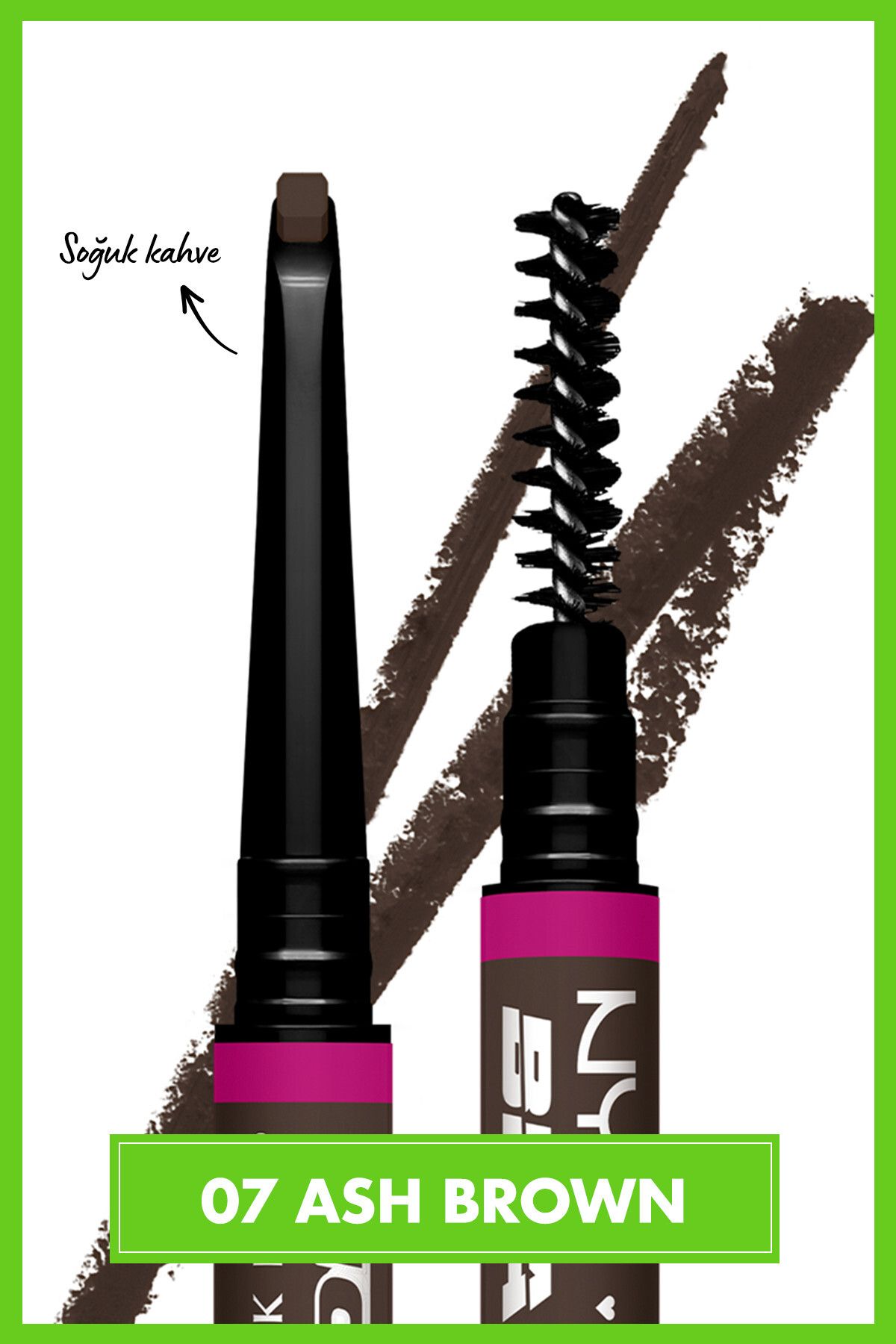 مداد ابرو Blade N Shade - 07 Ash Brown NYX Professional Makeup