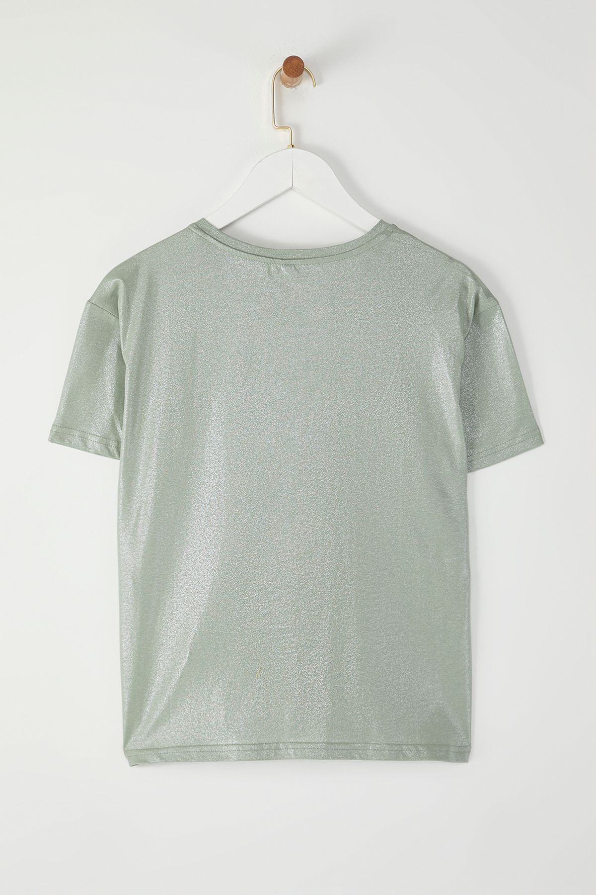 Trendyol Collection-Light Khaki Knitted Blouse with Leaf Print - Regular Fit Twoss24Bz00097 6