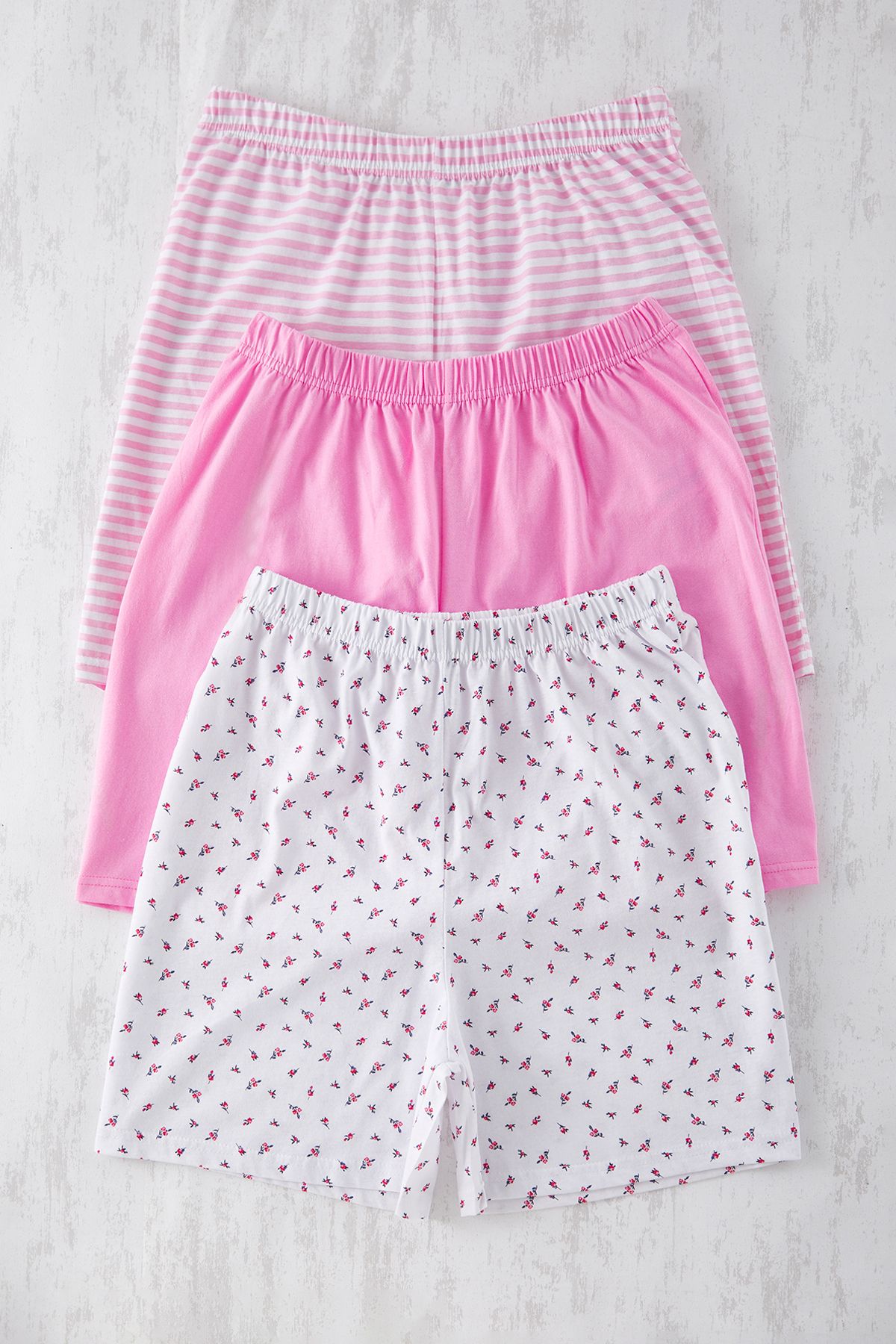 Trendyol Curve-3-Piece Color Pink Single Jersey Knitted Sleepwear Bottoms - 100% Cotton Tbbss25Ia00006 2
