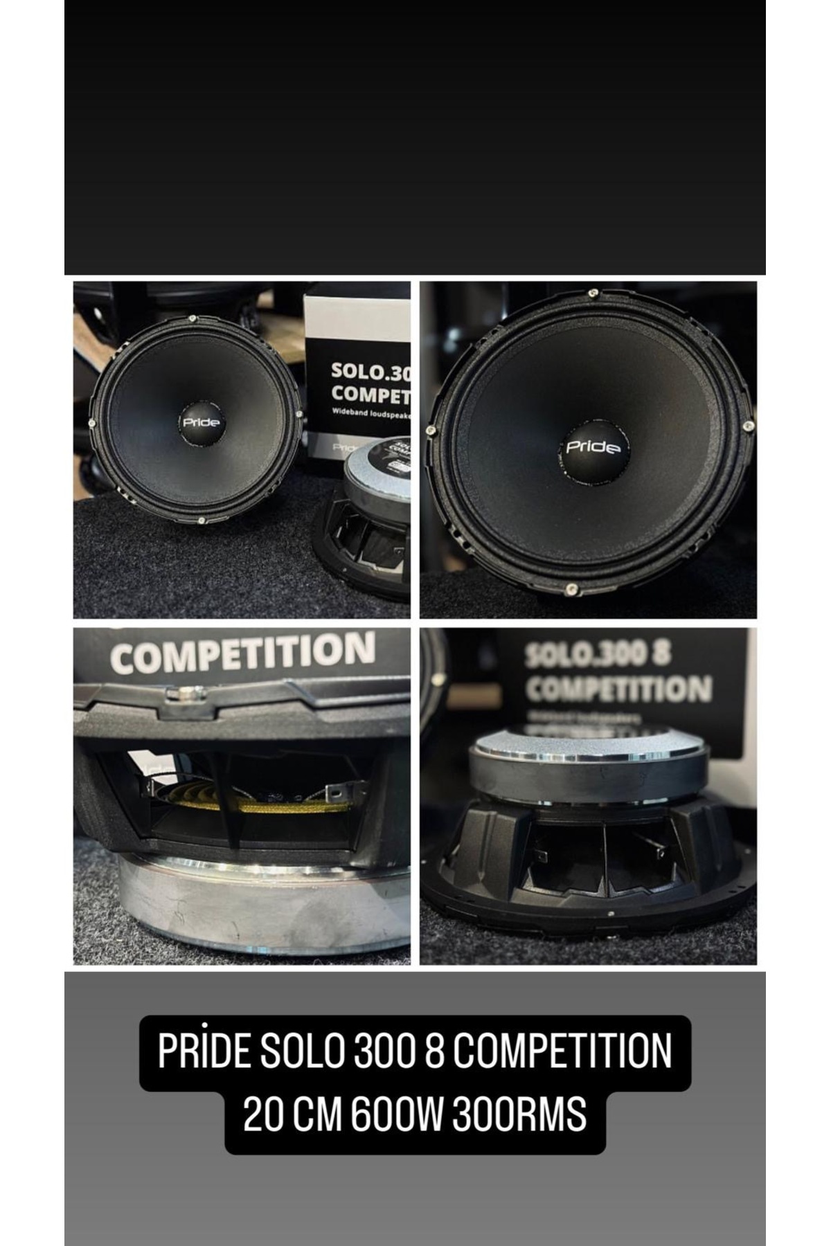 PRİDE AUDİO Pride Solo300 8 600 Watt 300 Rms Midrange Competıtıon