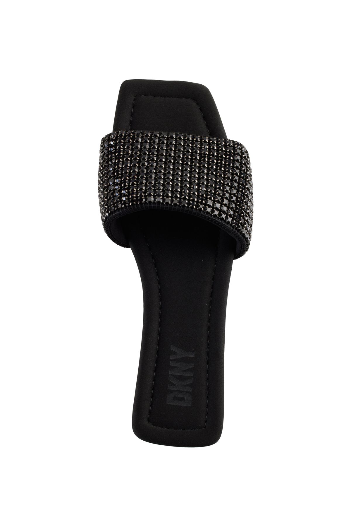 دمپایی مشکی زنانه سیاه نقره ای FLAT Dkny