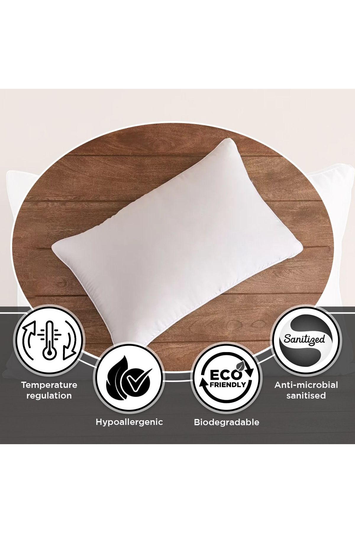 erorex-TencelBliss Medium Support Pillow - 45x70+5 cm 7