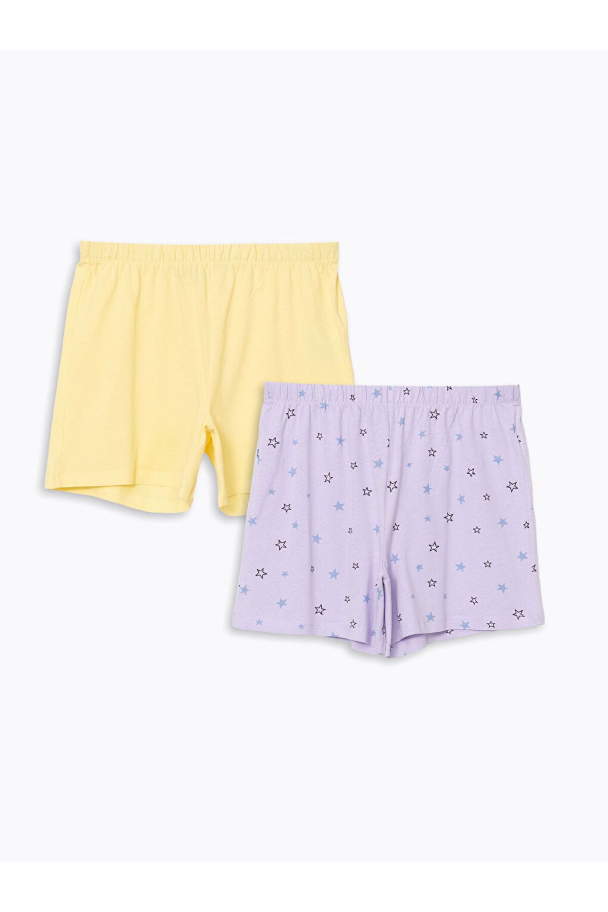 LC Waikiki Yeni Sezon Beli Lastikli Desenli Kadin Sort Pijama Alti 2'li - S5CE76Z8