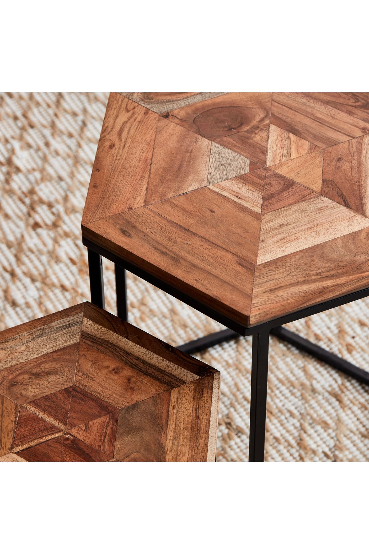 erorex-Chevron Nest of Tables - Set of 2 6
