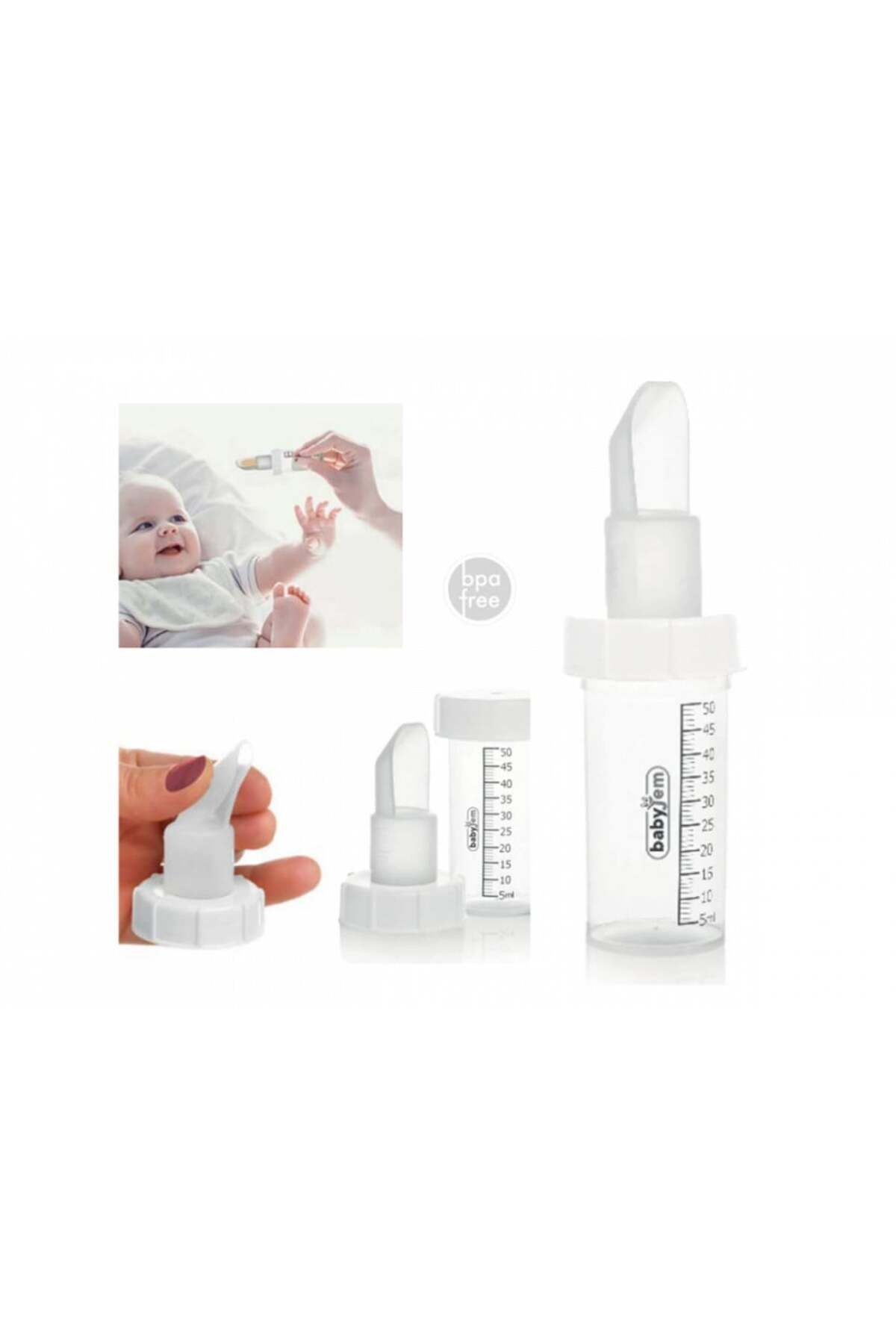 Babyjem Dispozitiv Cu Gradatie Pentru Administrare Lapte Matern Sau Medicamente Babyjem - One Size