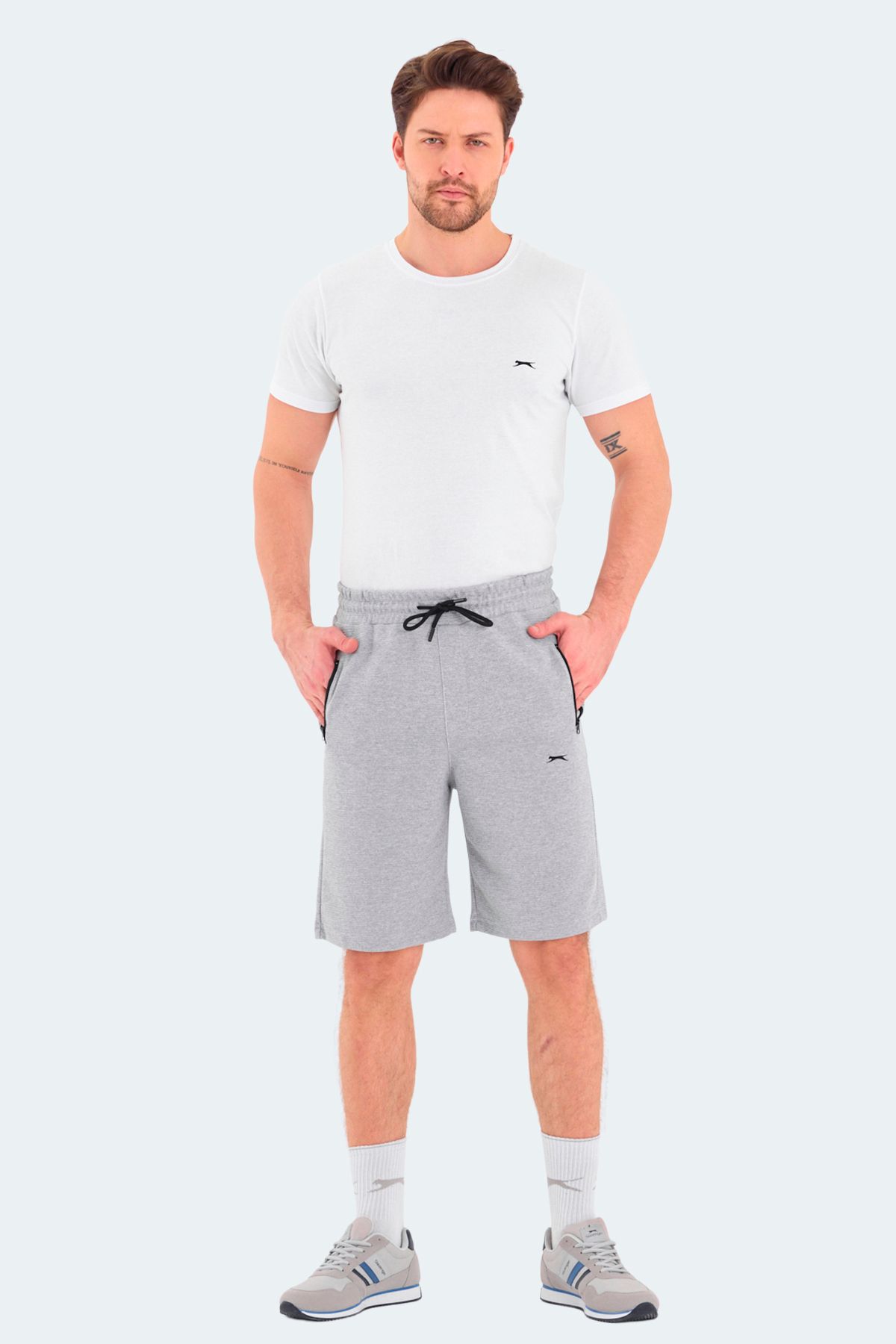 Slazenger-Men's Gray Shorts - Kaarlo 4