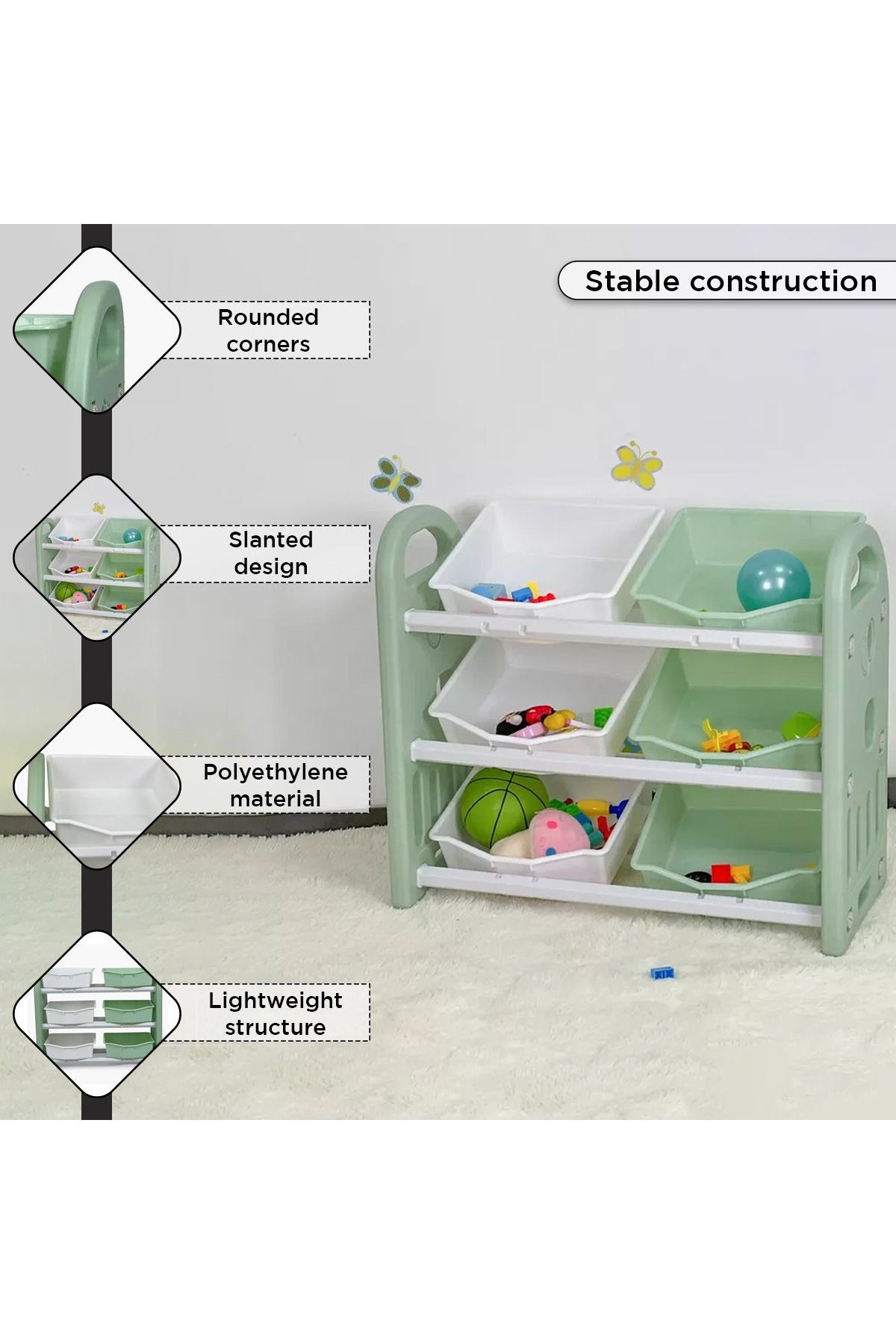 erorex-Iris Delta 3-Tier Toy Organiser with 6 Boxes 5