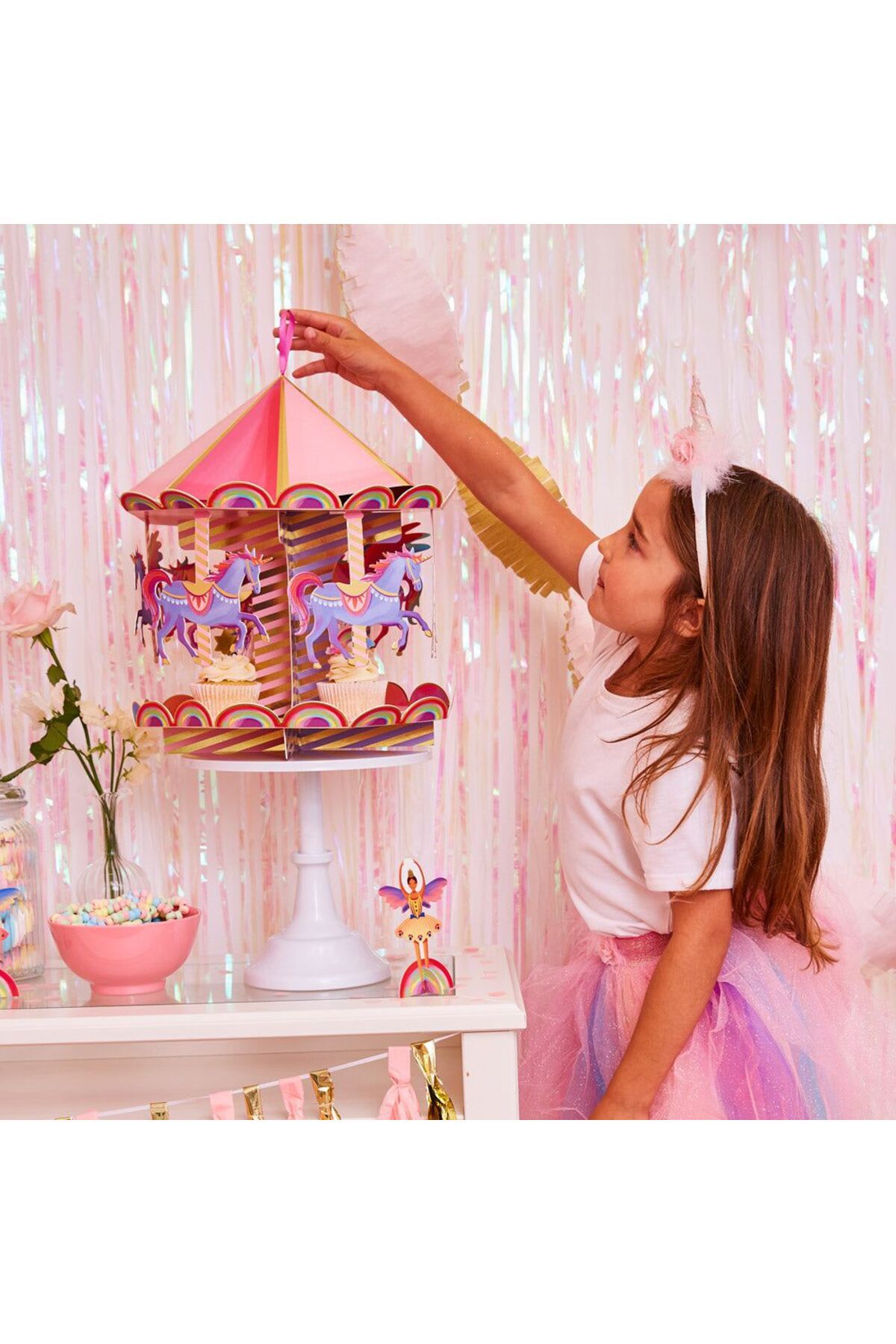 Party Pieces-- Βάση μεταφοράς Unicorn Carousel 6