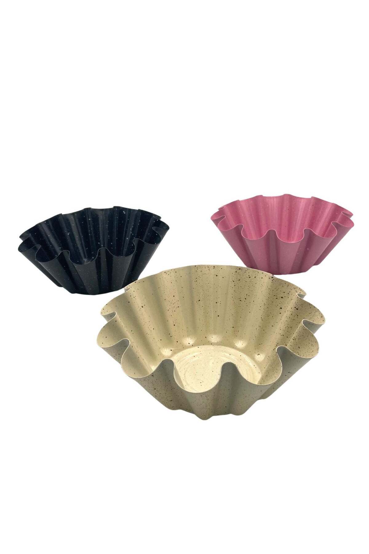 طقم قوالب كيك 3 قطع متعدد الألوان – غير لاصقة لخبز...