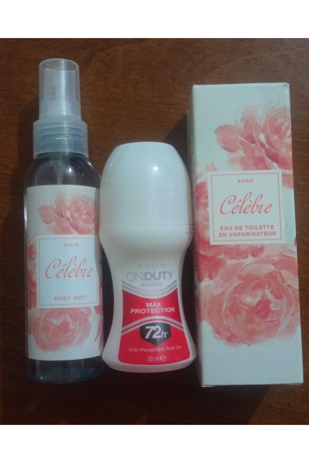 Celebre Kadın Parfüm Edt 50ml Celebre Kadın Vücut Spreyi 100ml Celebre Rolon 50ml